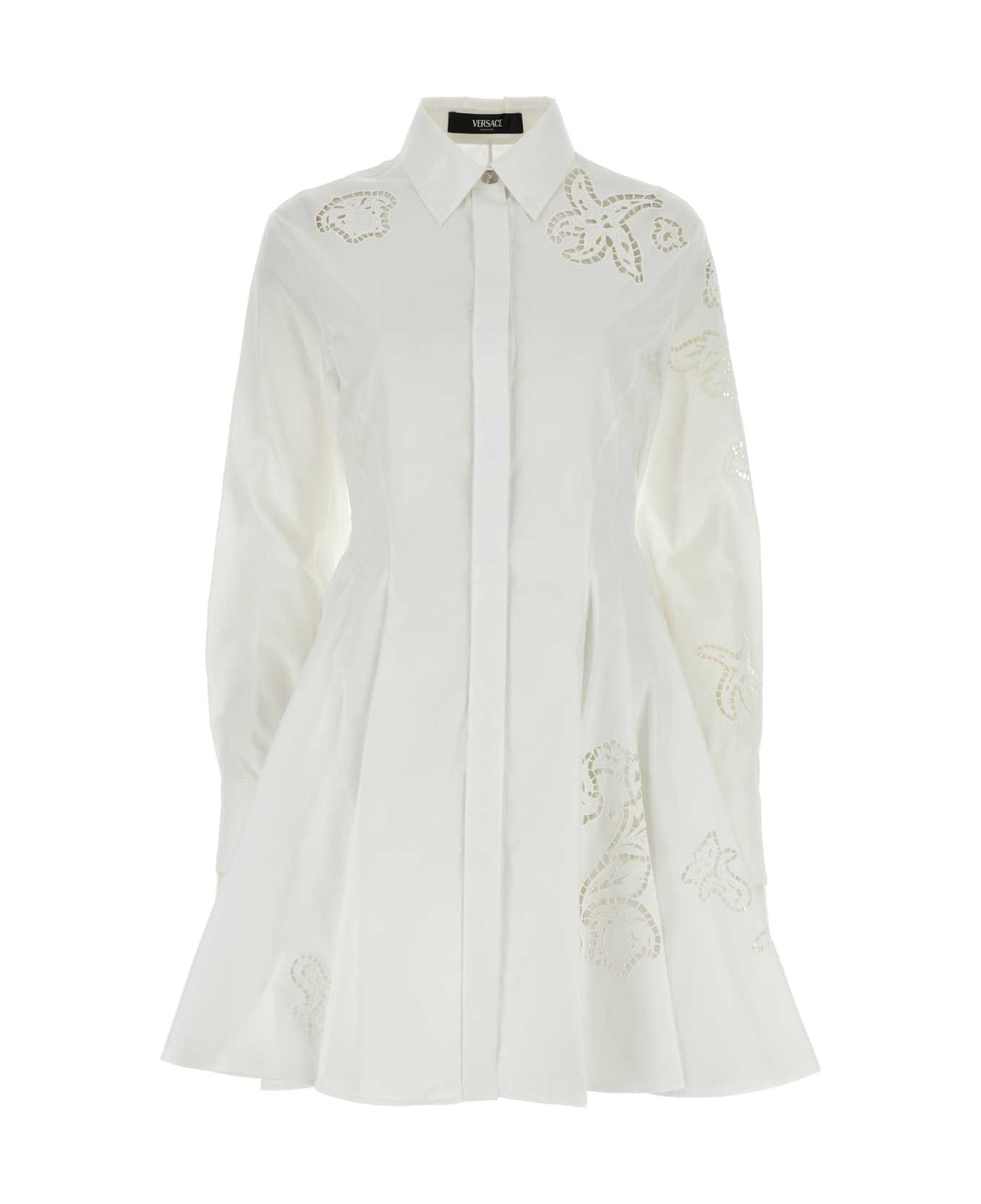 Versace White Poplin Shirt Dress - 1W000