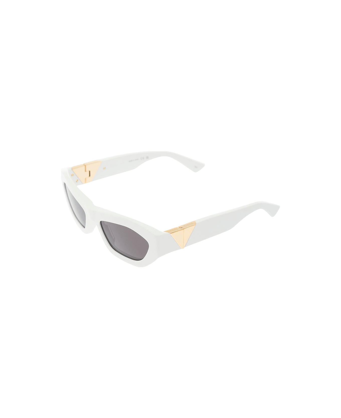 Bottega Veneta Sunglasses In Recycled Acetate - White