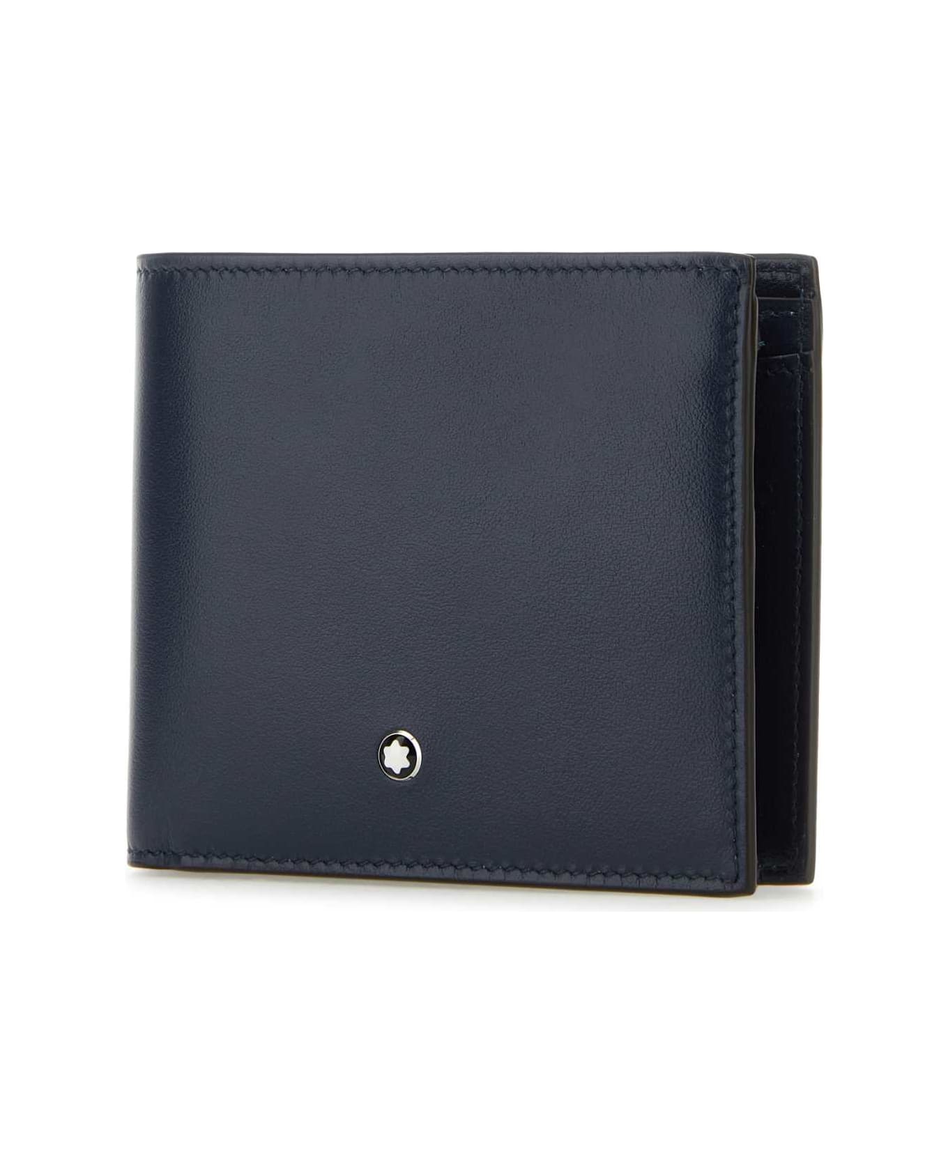 Montblanc Blue Leather Wallet - INKBLUE 財布