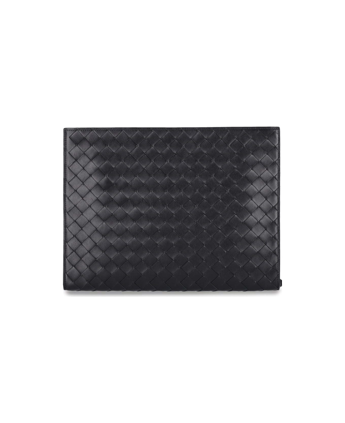 Bottega Veneta Intrecciato Medium Briefcase - Black