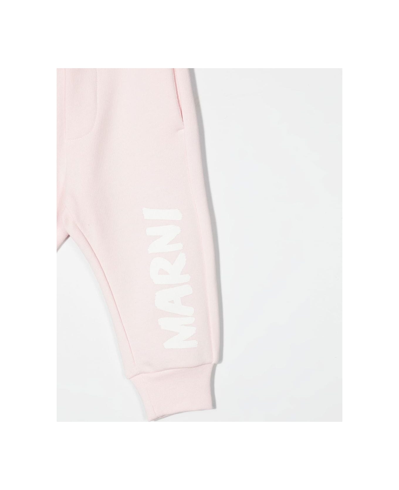 Marni Trousers With Logo - Pink