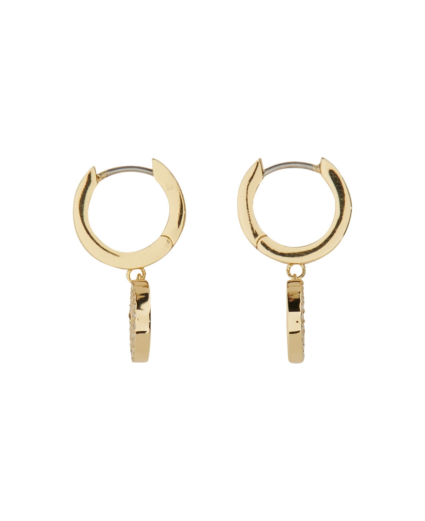 Tory Burch Miller Logo Hoop Earrings - Gold
