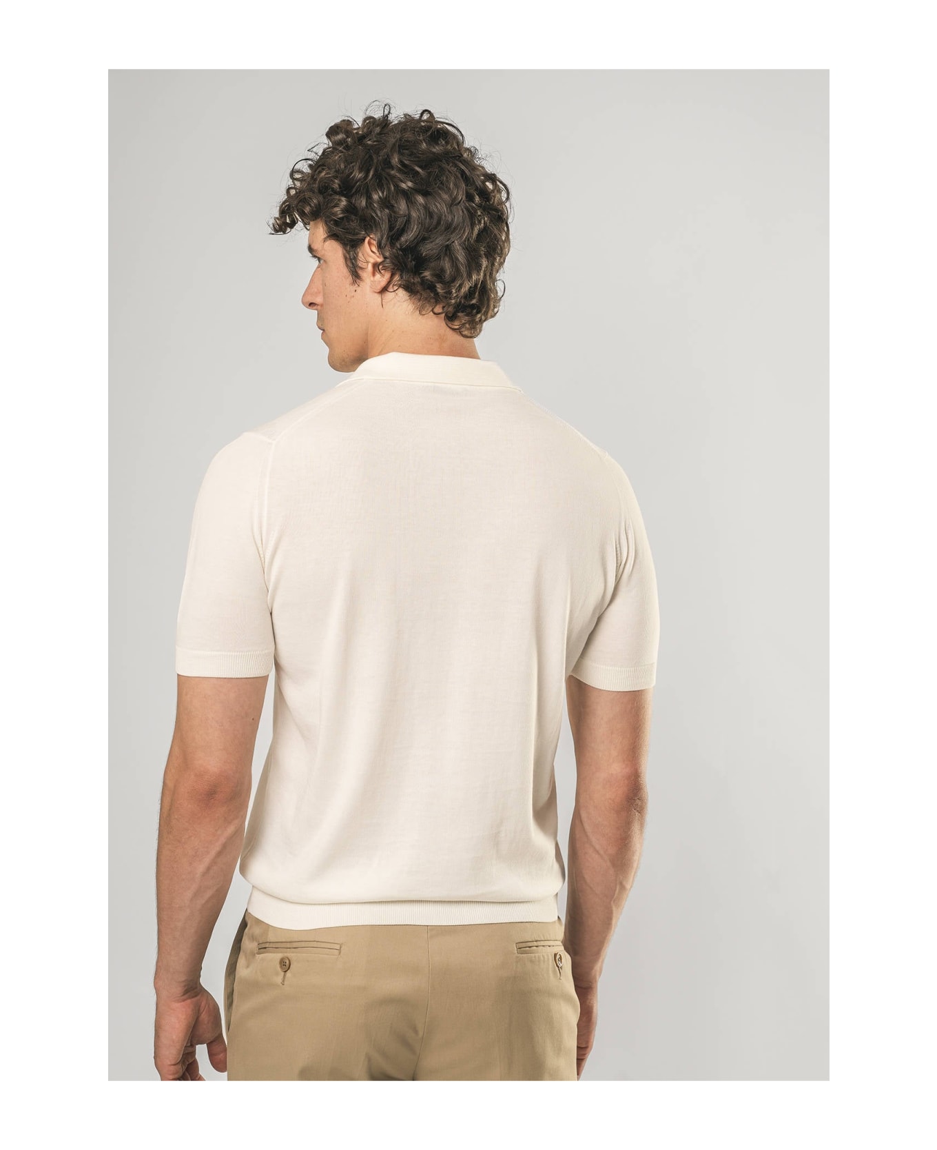 Larusmiani Ischia Polo Sweater - Ivory