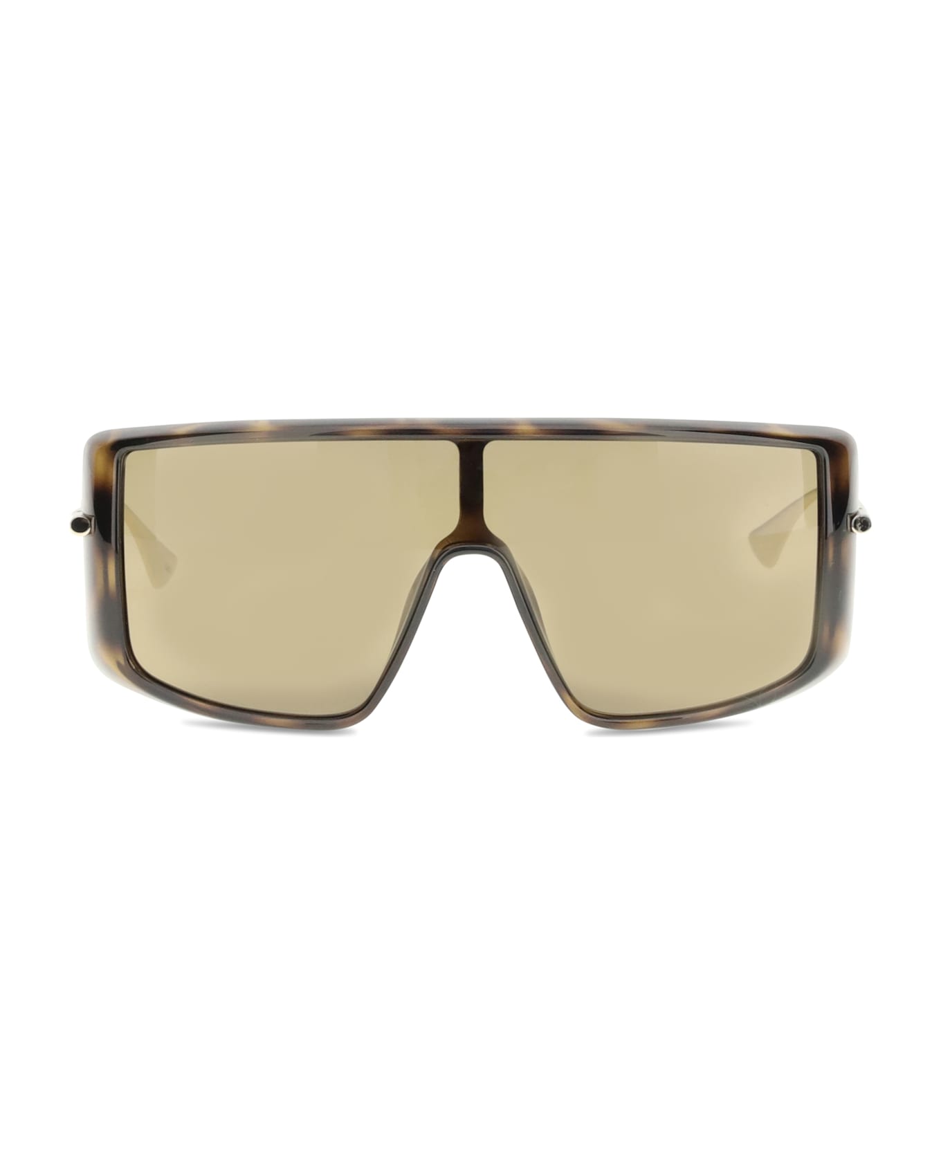 Alexander McQueen Havana T-bar Visor Sunglasses
