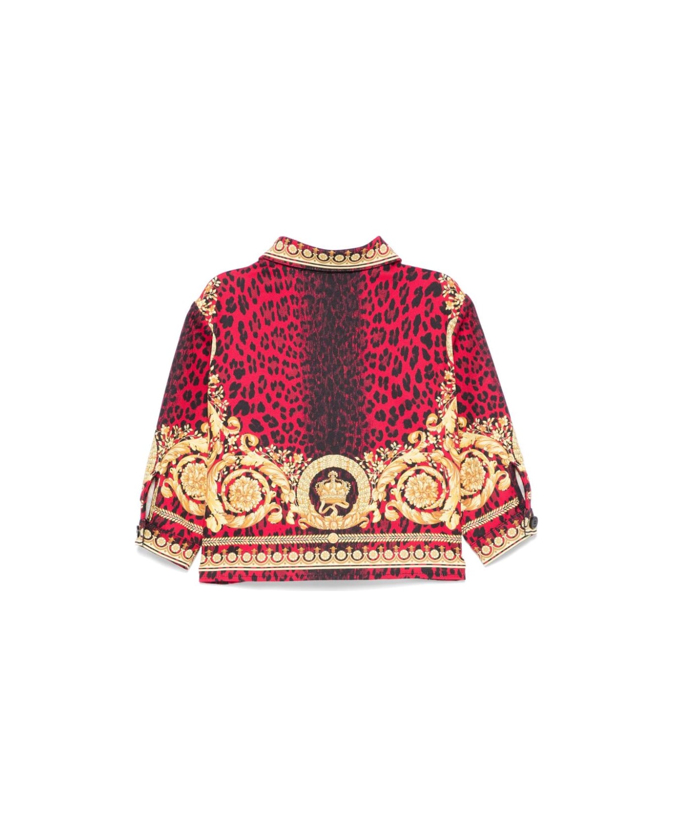 Versace Red/gold Shirt Baby Girl - Oro