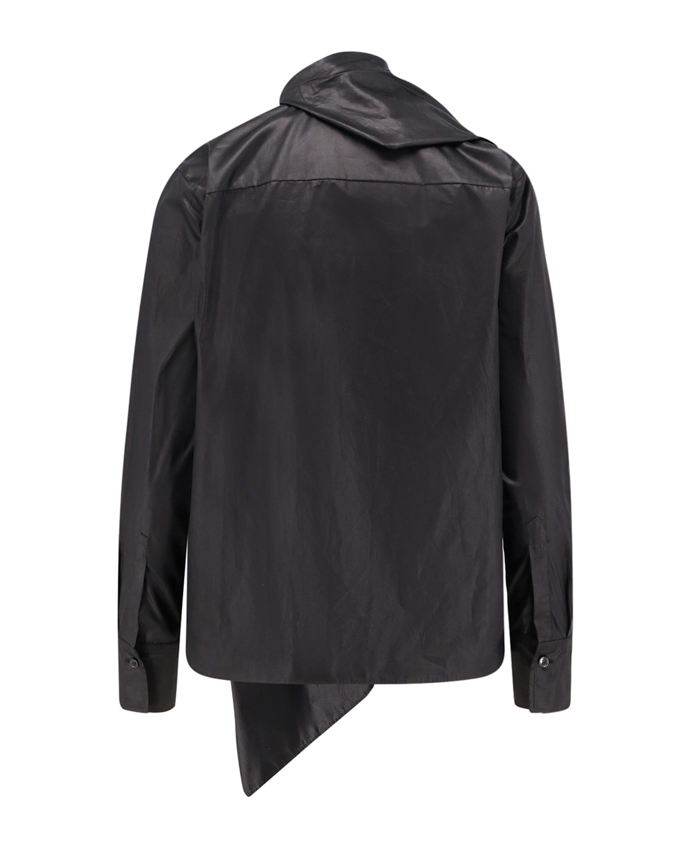 Alexander McQueen Cotton Bow Shirt - Black