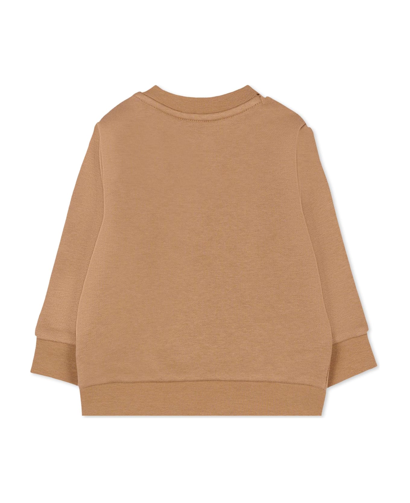 Hugo Boss Beige Sweatshirt For Baby Boy With Logo - Beige