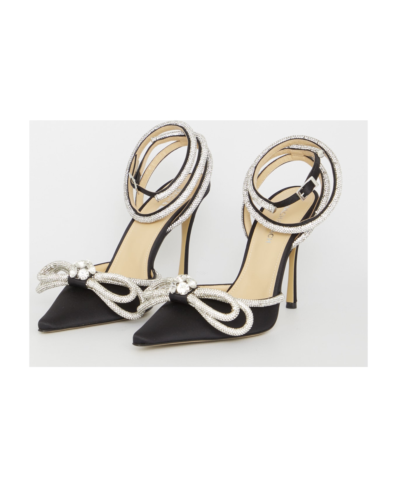 Mach & Mach Double Bow Pumps - BLACK