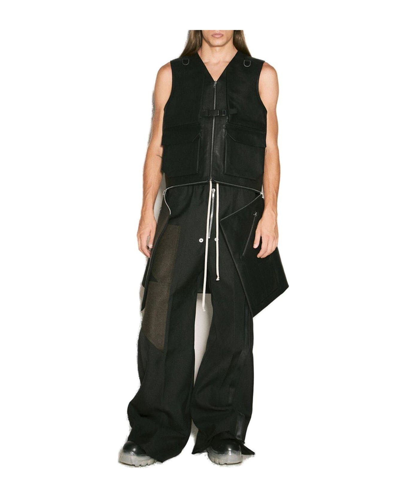 Rick Owens Utility Zipped Gilet - BLACK