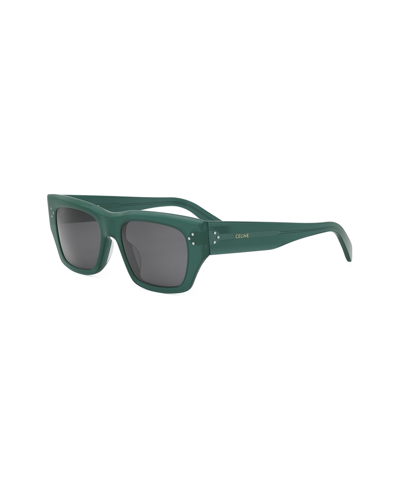 Celine Cl40297u Celine 3 Dots 96a Verde Lucido Sunglasses - Verde
