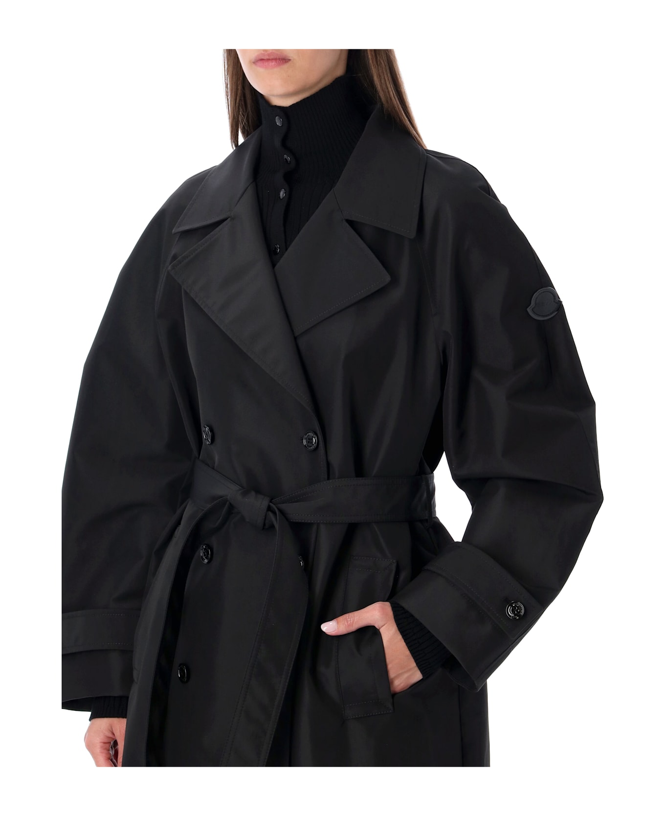 Moncler Genius Moncler X Edward Enninful Zake Technical Trench Coat - BLACK