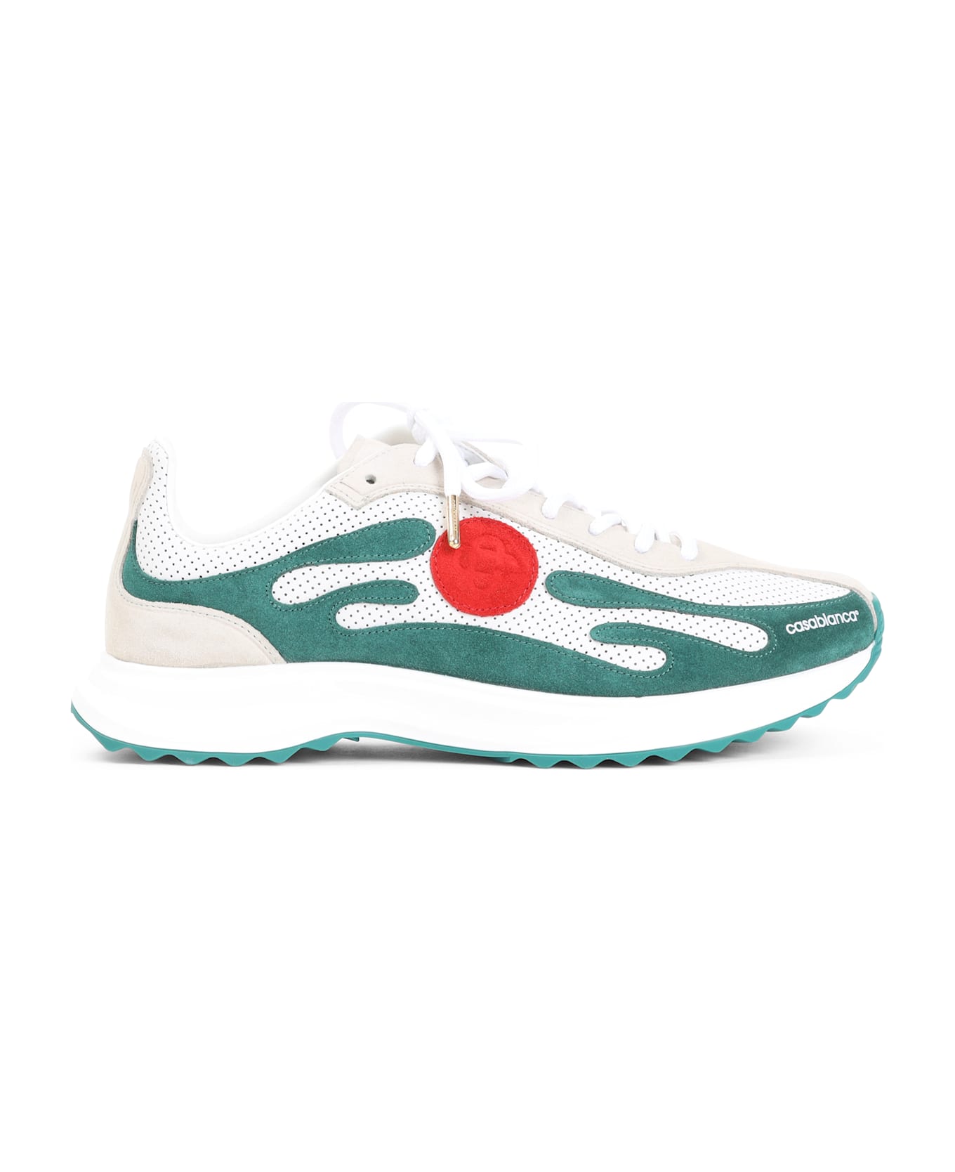 Casablanca Mens Stade Sneakers - Green White