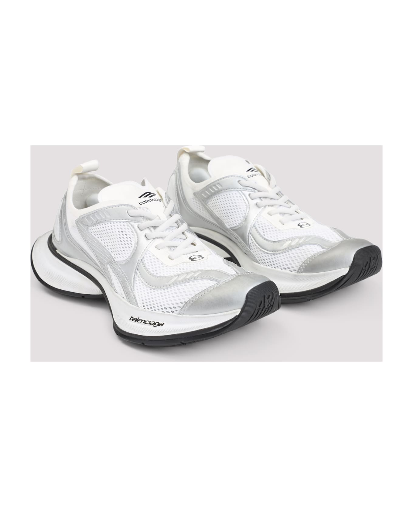 Balenciaga Circuit Sneakers - White Silver