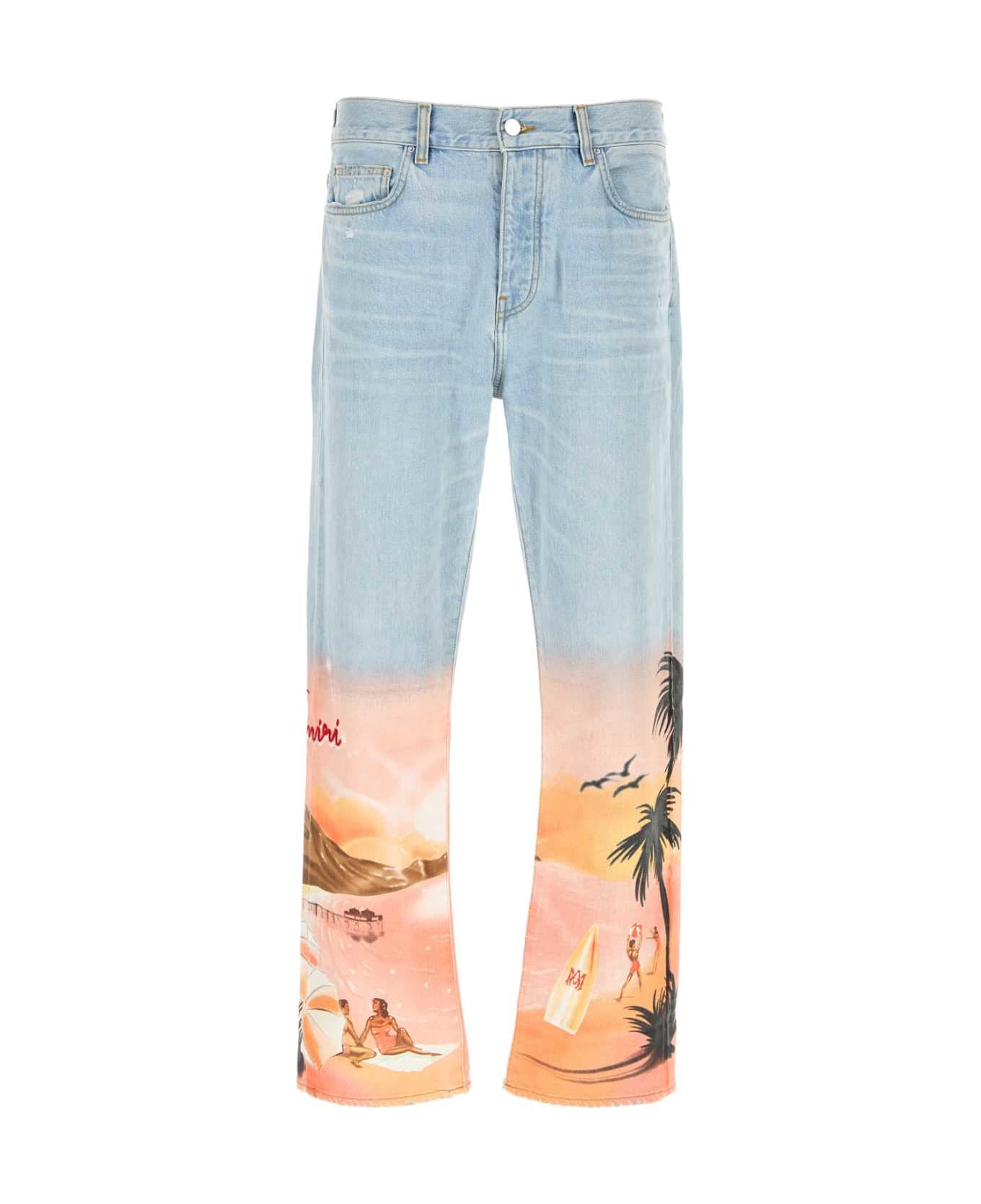 AMIRI Light-blue Denim Jeans - SKYINDIGO