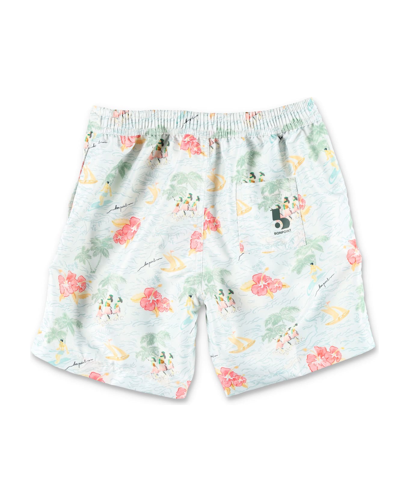Bonpoint Kid - Ariel Drawstring Printed Swim Shorts - MULTICOLOR