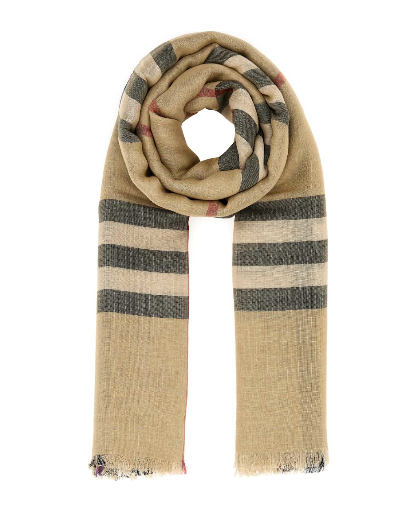 Burberry Embroidered Wool Blend Scarf - SANDLICHEN