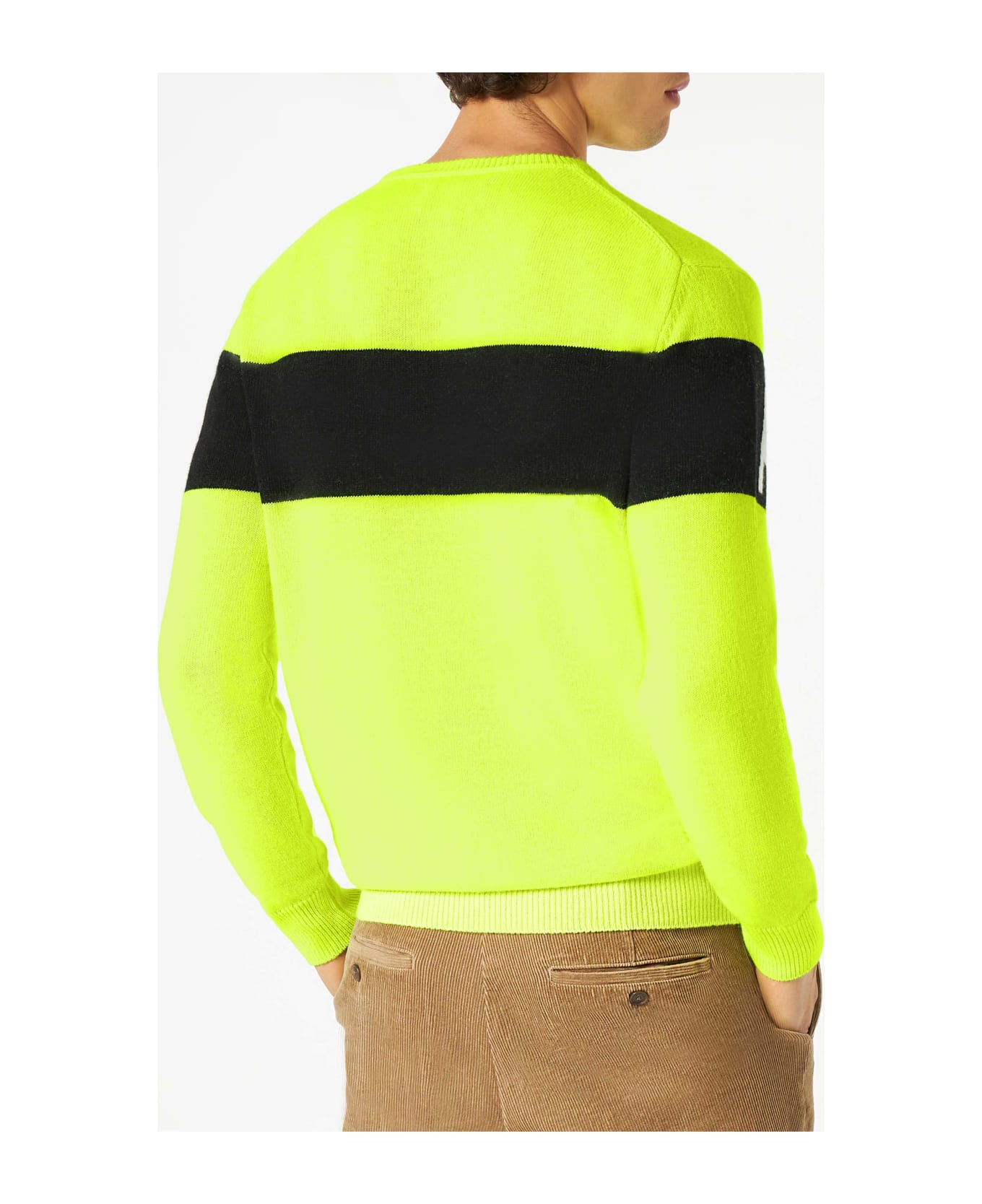 MC2 Saint Barth Man Sweater With Apres Ski Lettering - YELLOW