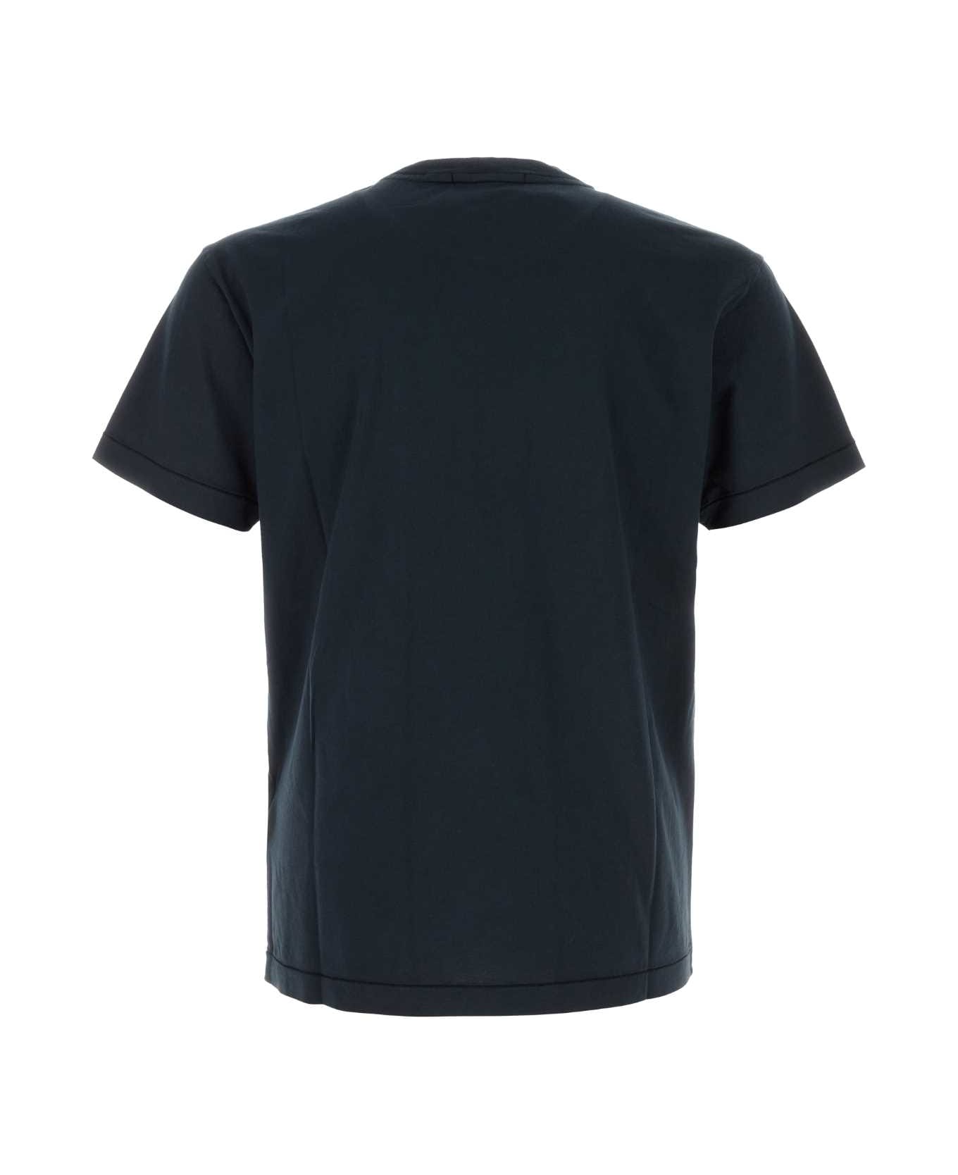 Stone Island Dark Blue Cotton T-shirt - NAVYBLUE
