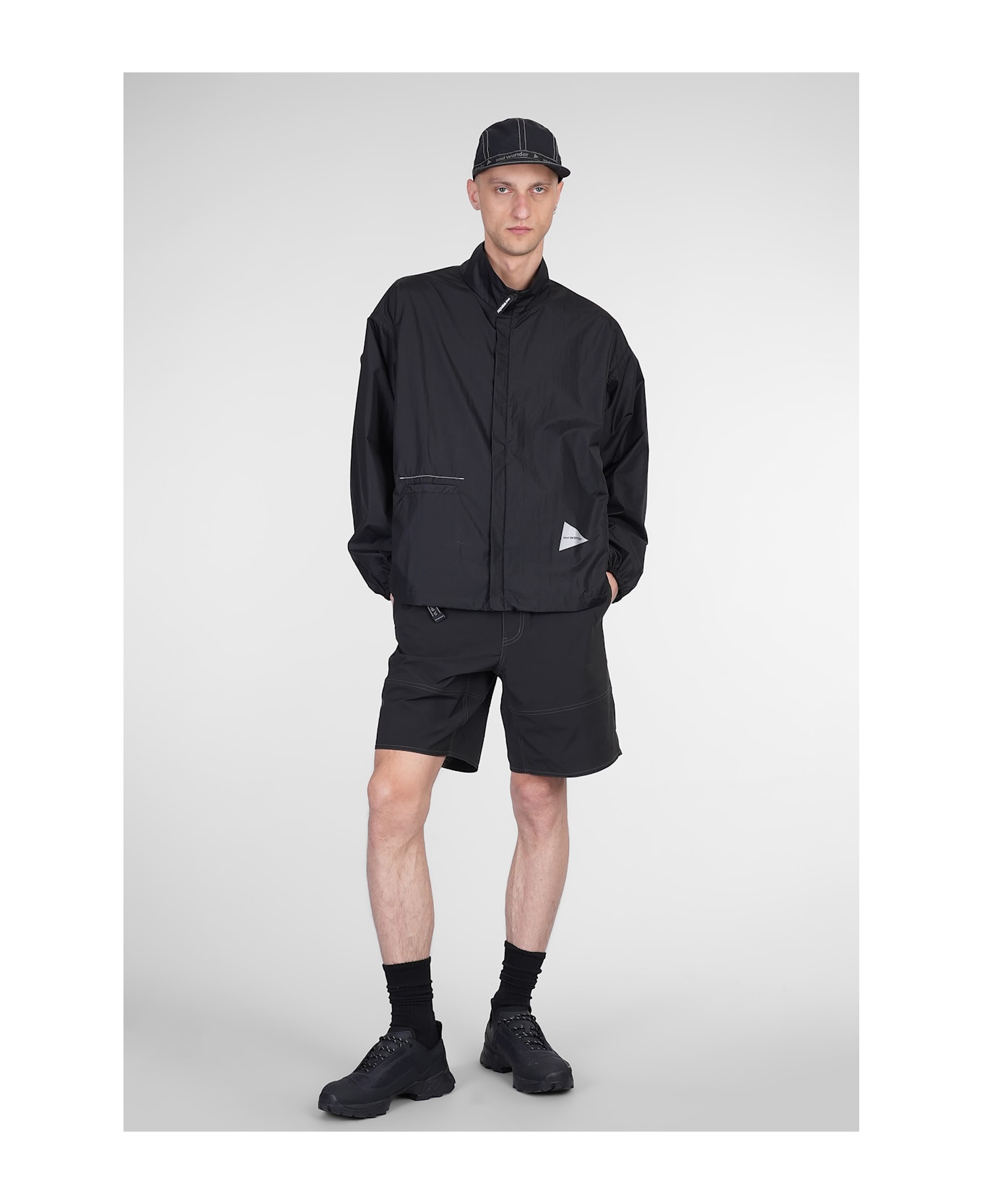 And Wander Casual Jacket In Black Nylon - black