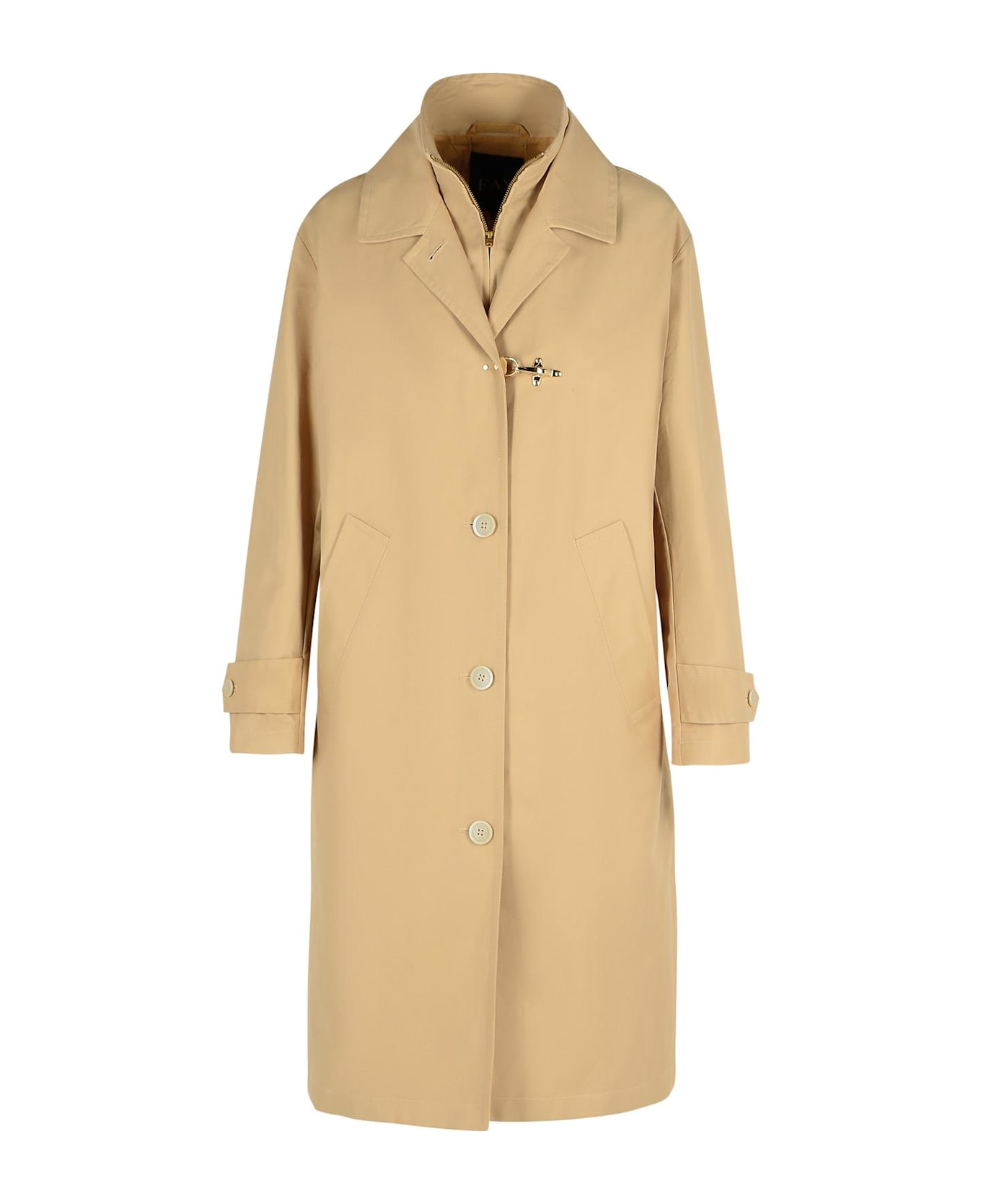 Fay 
morning
 Beige Polyamide Blend Parka - Beige