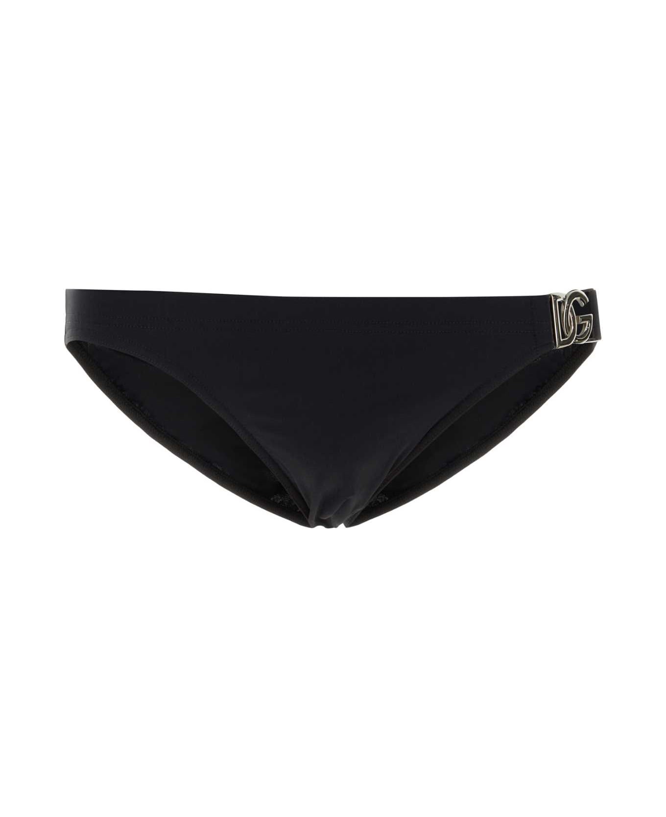 Dolce & Gabbana Black Stretch Nylon Swimming Brief - N0000