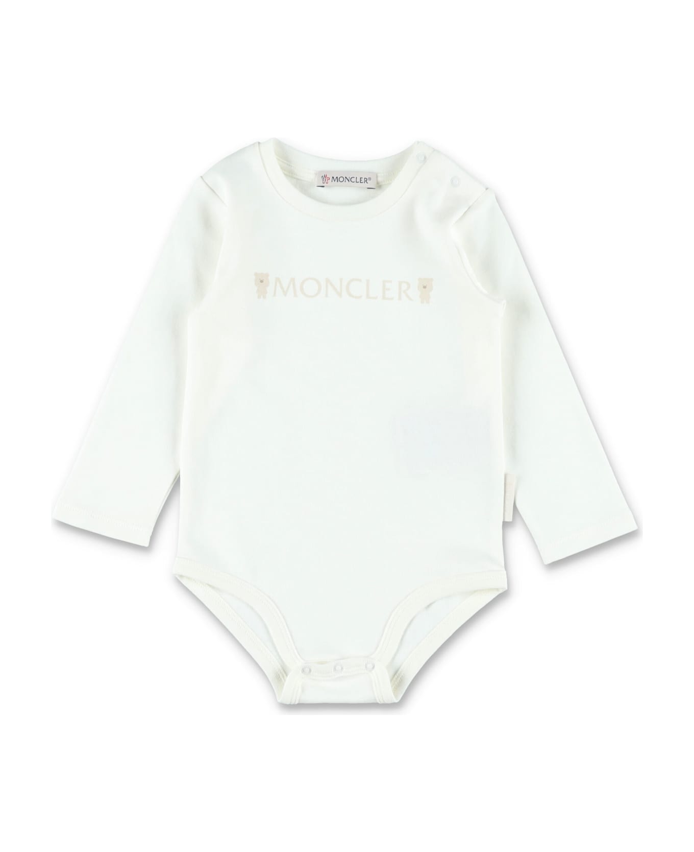 Moncler Kid - Teddy Bear Logo Cotton Set - WHITE