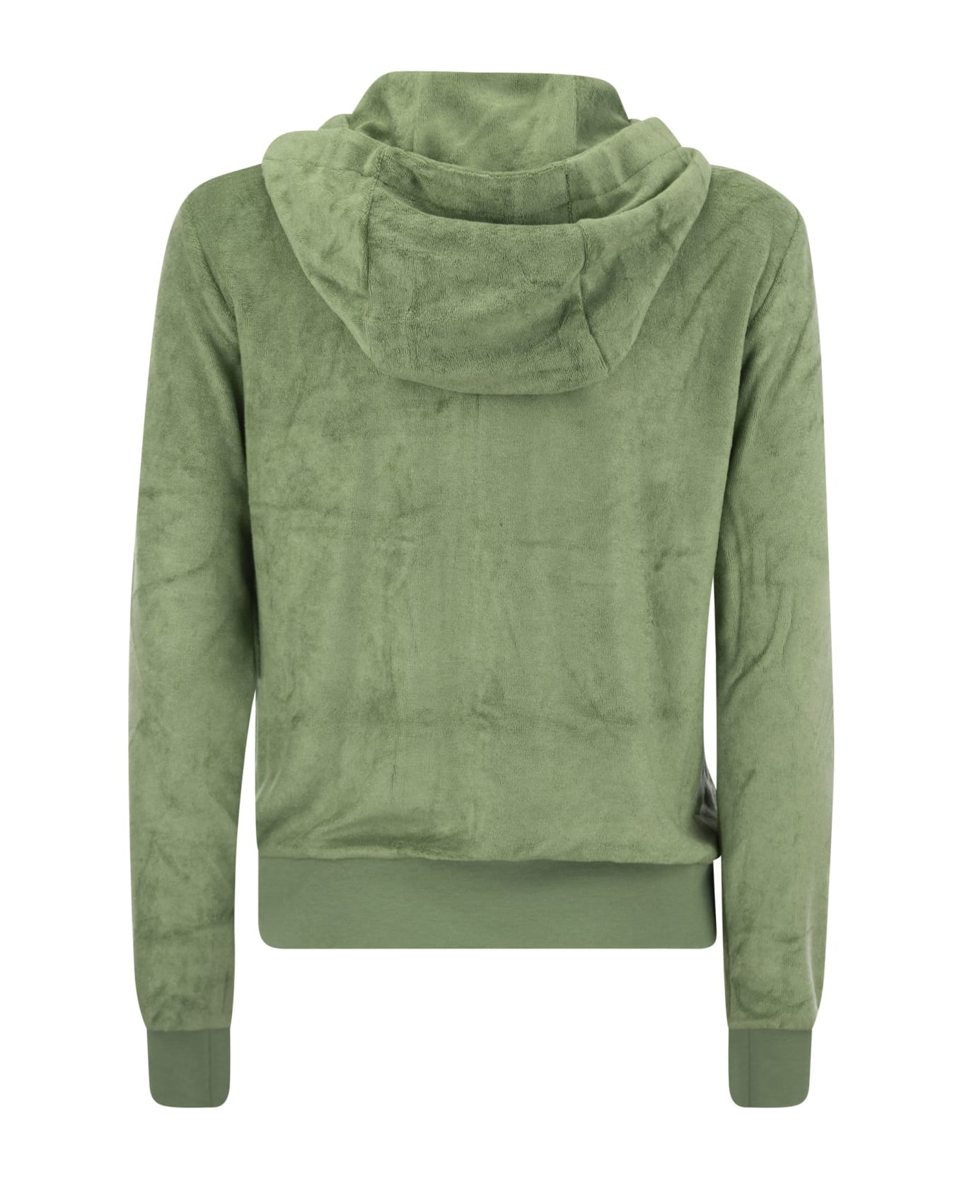 Colmar Full Zip Sweatshirt With Chenille Hood - Green ジャケット
