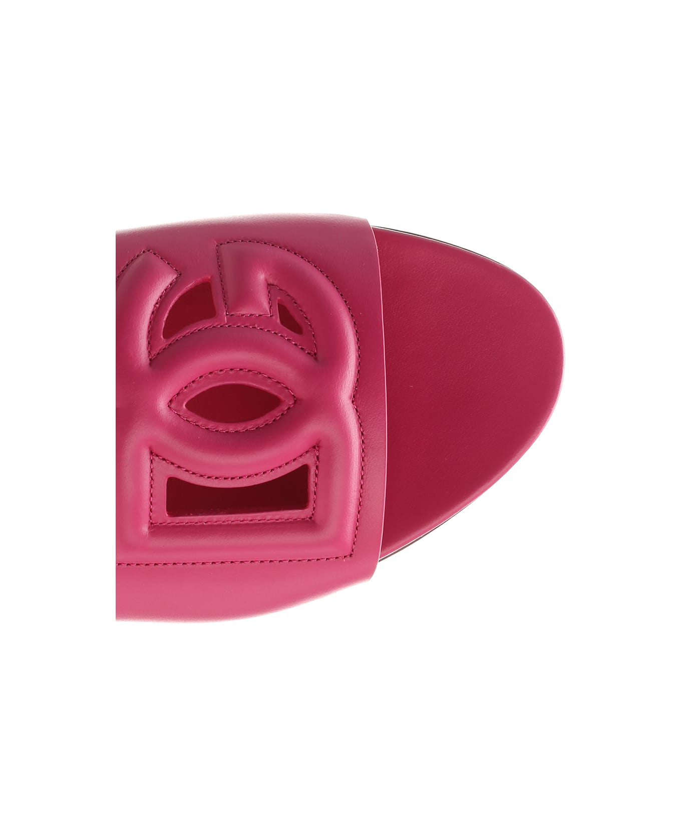 Dolce & Gabbana Sliders With Dg Logo - Fucsia