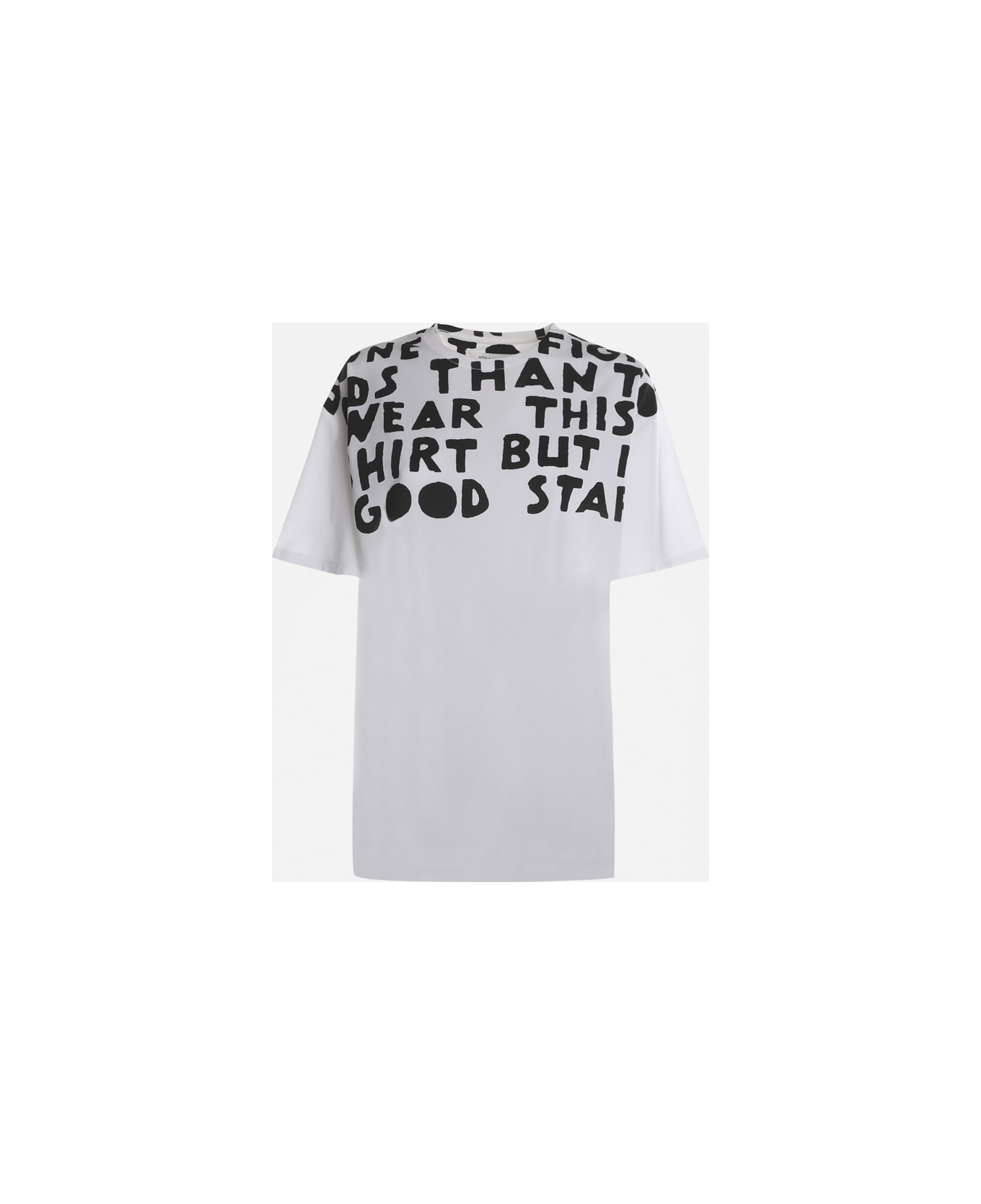 Maison Margiela Cotton T-shirt With All-over Contrasting Print - White Tシャツ