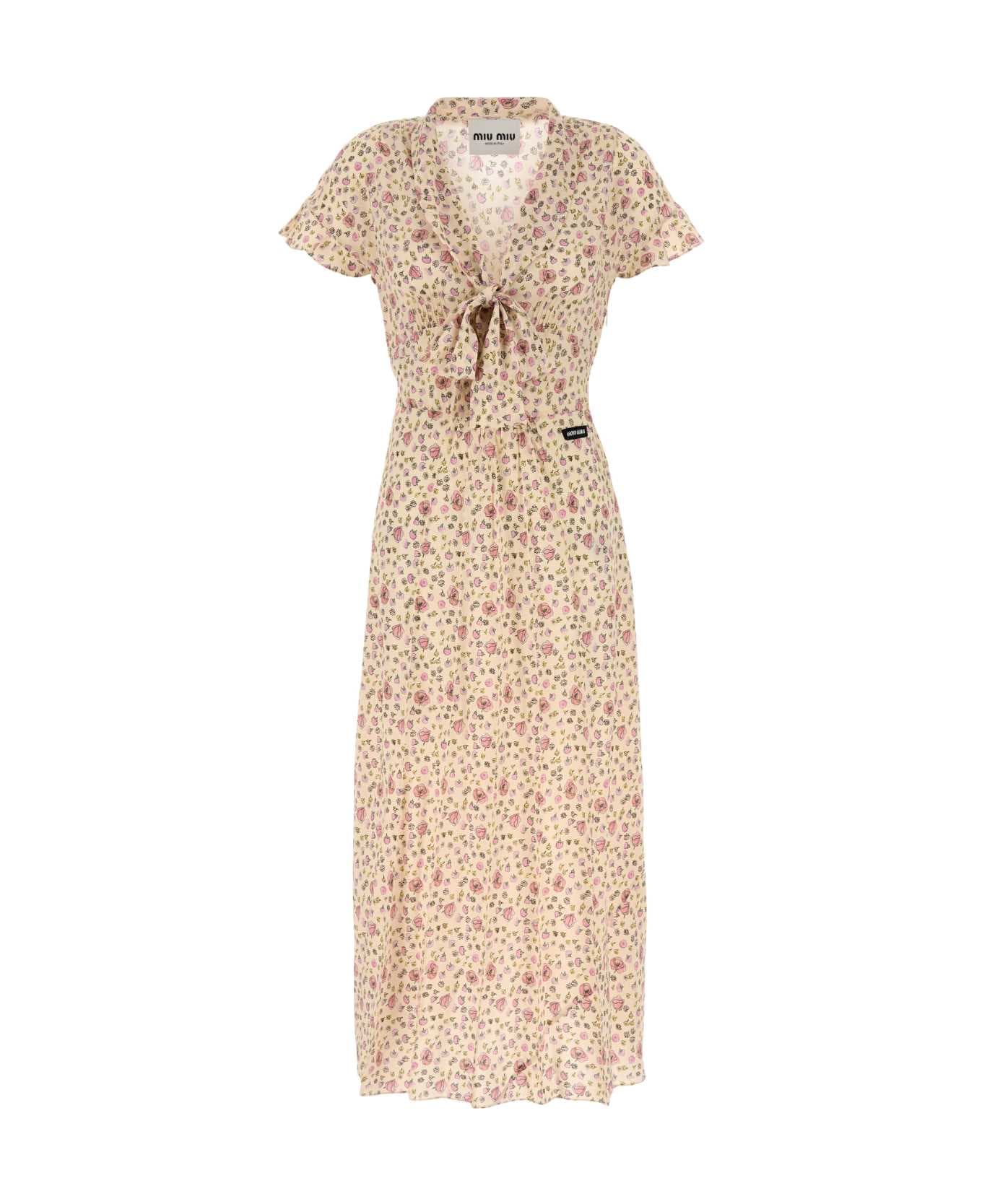 Miu Miu Printed Silk Dress - CAMMEO