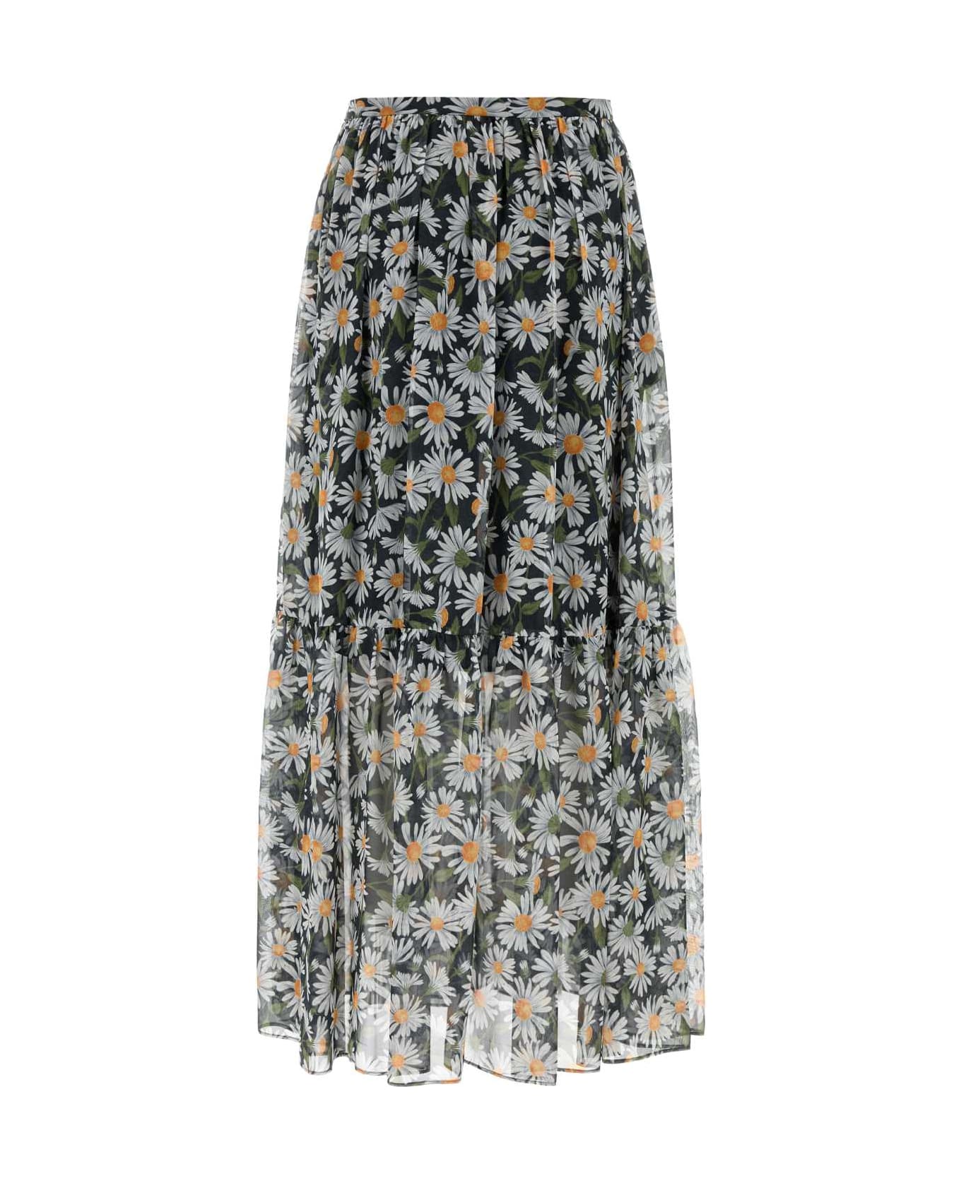 Weekend Max Mara Printed Silk Artello1234 Skirt - ST MARGHERITE