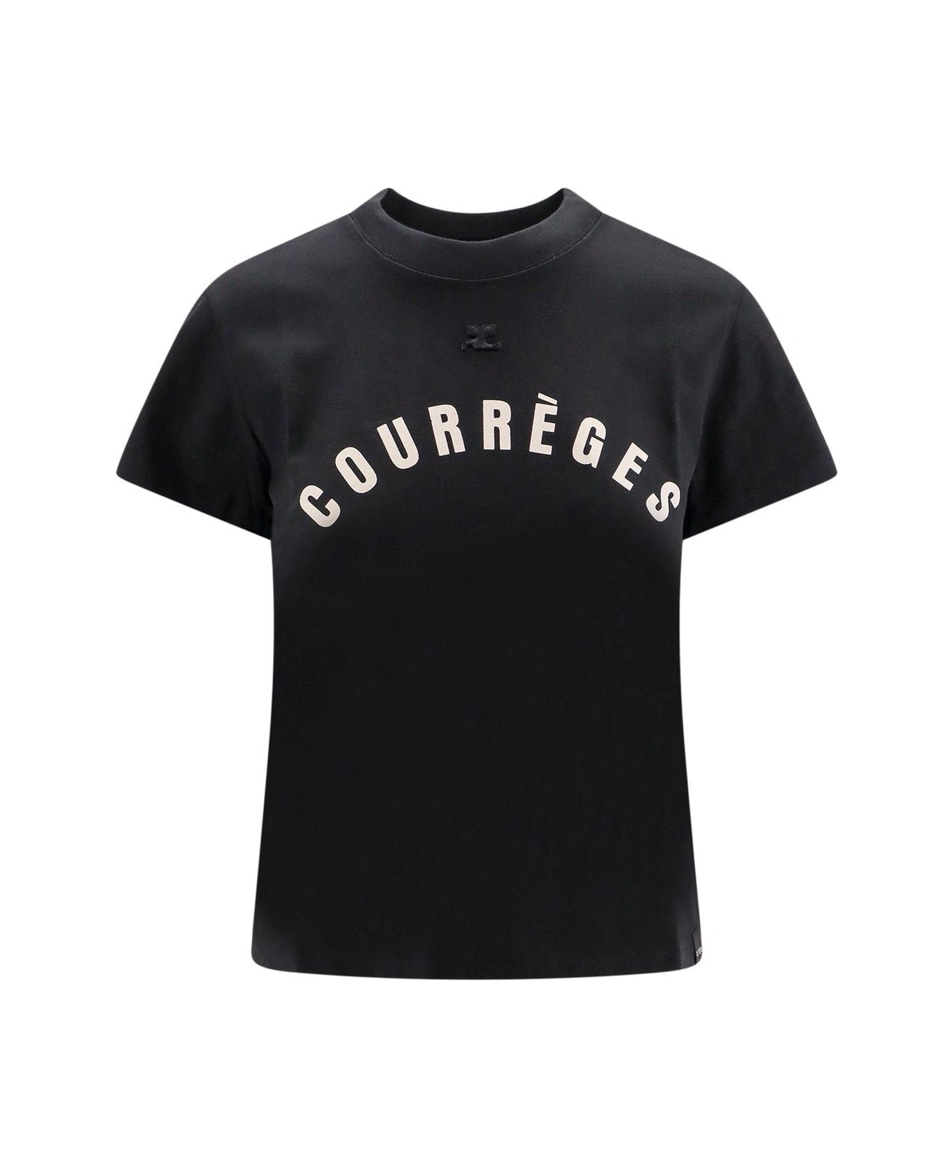 Courrèges Ac Straight Printed T-shirt - BLACK