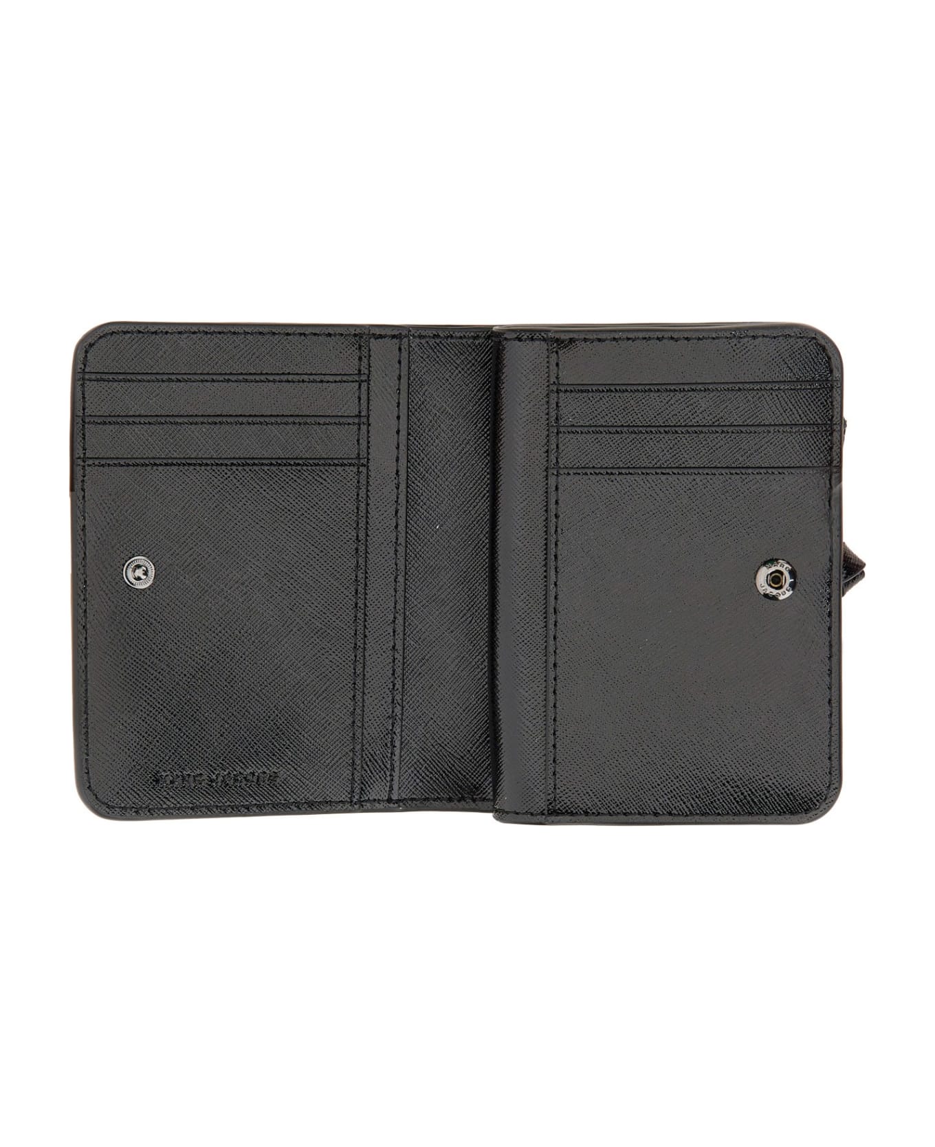 Marc Jacobs The Mini Compact Wallet In Black Leather - BLACK