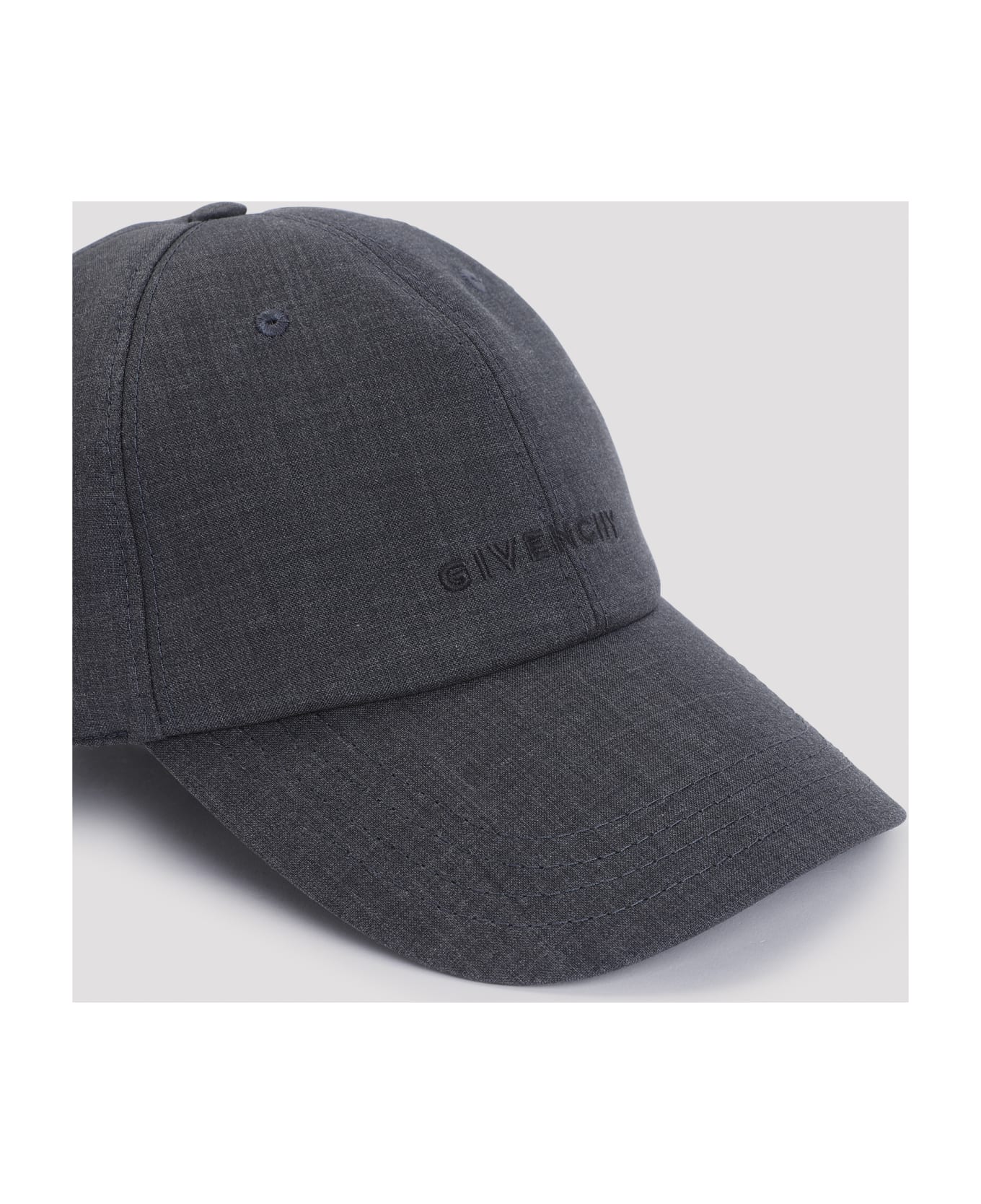 Givenchy Wool Logo Baseball Cap - Grigio