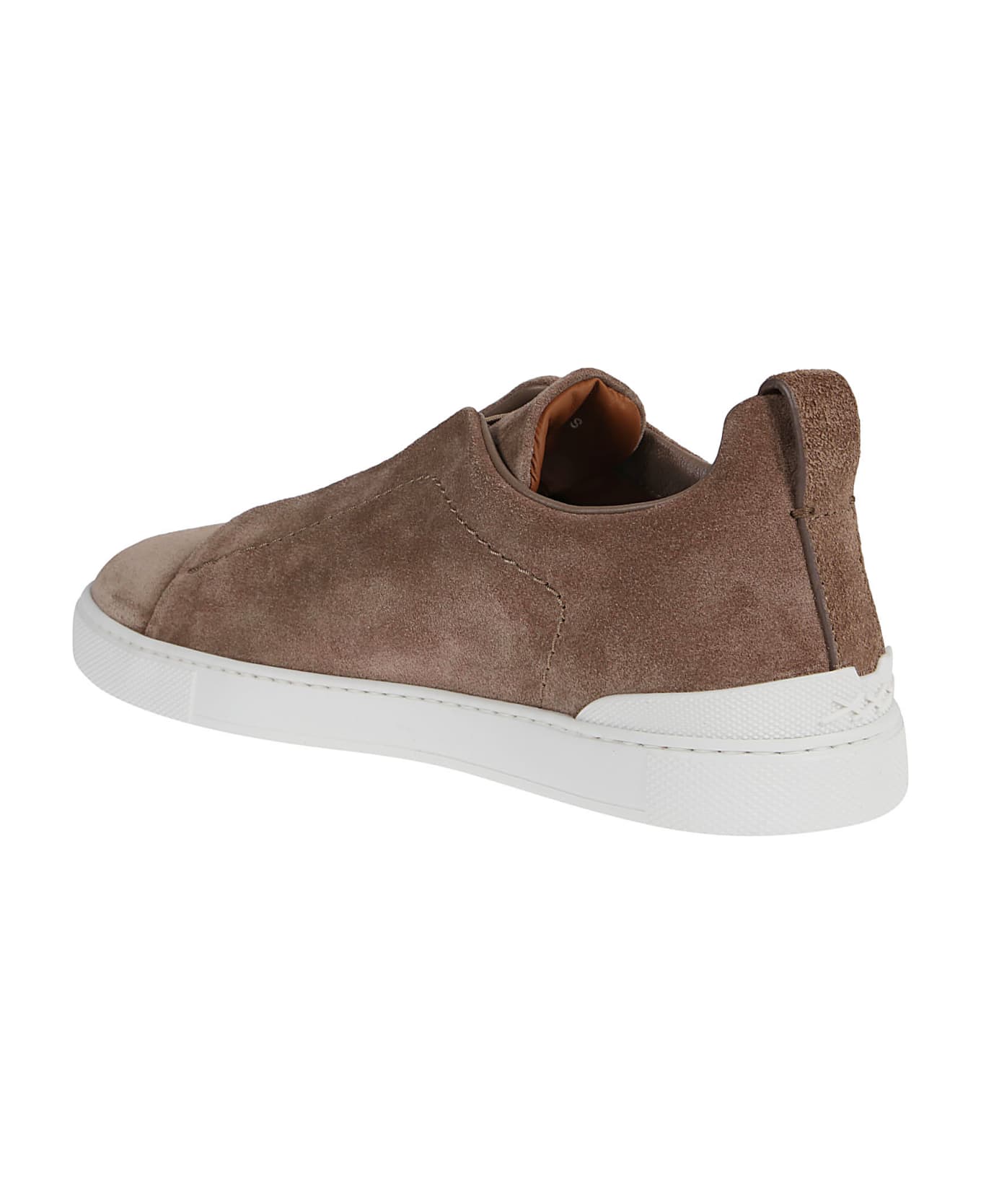 Zegna Triple Stitch Low Top Sneakers - Coc Beige
