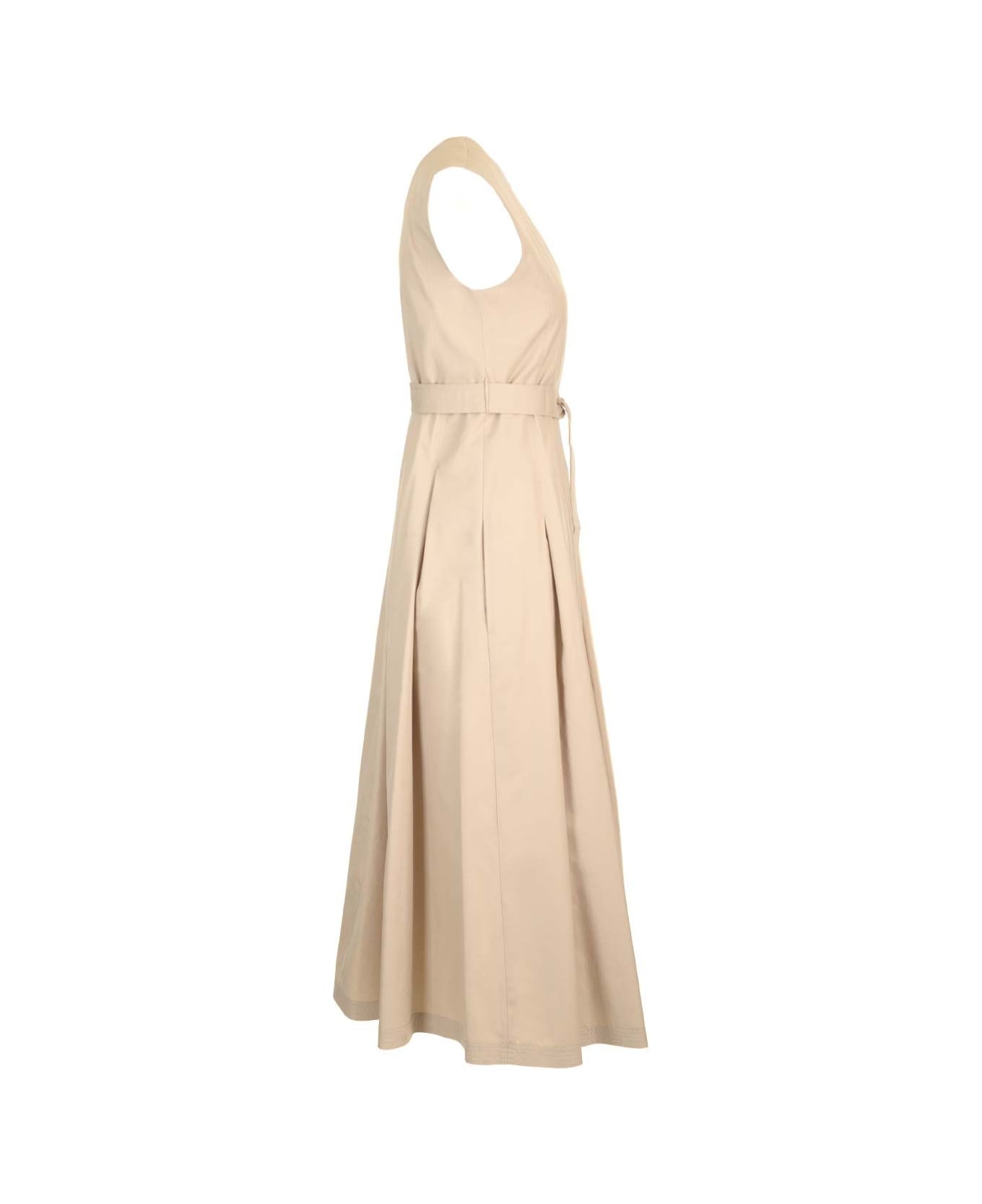 
S Max Mara 
amina
 Sleeveless Midi Dress - BEIGE