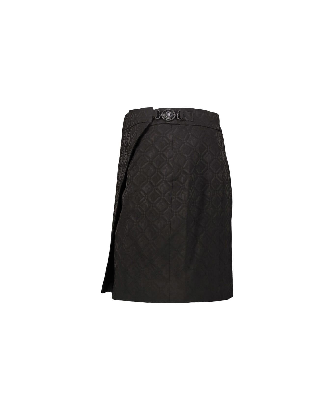 Marine Serre Moon Diamond Jacquard Wrap Skirt - Black スカート