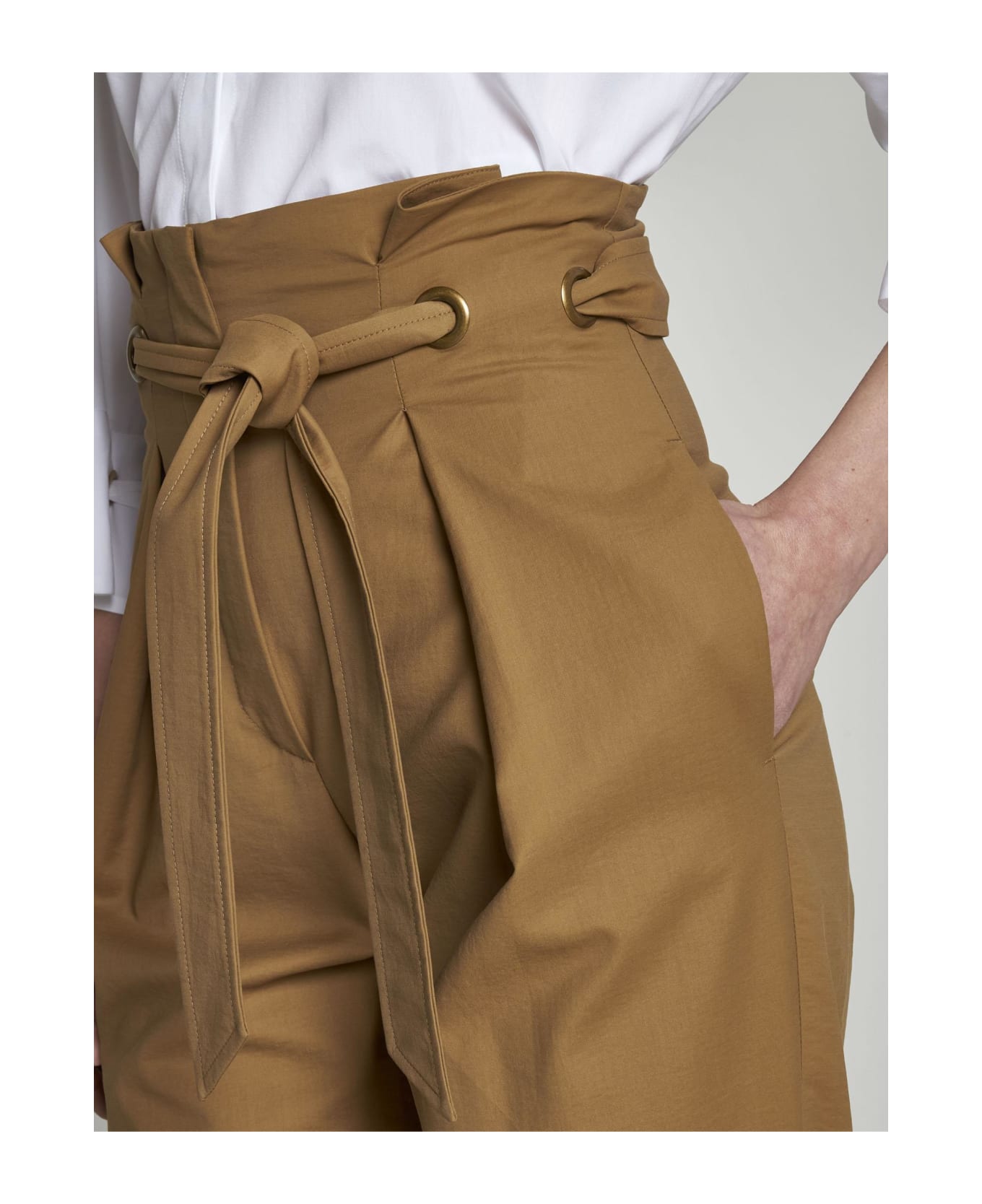 Max Mara Verna Cotton-blend Trousers - ALBINO