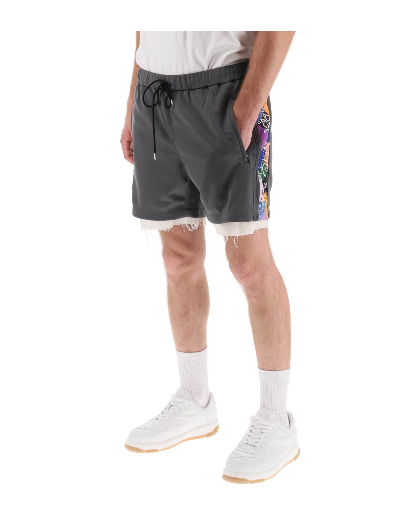 Children of the Discordance Jersey Shorts With Bandana Bands - GRAY (Grey)