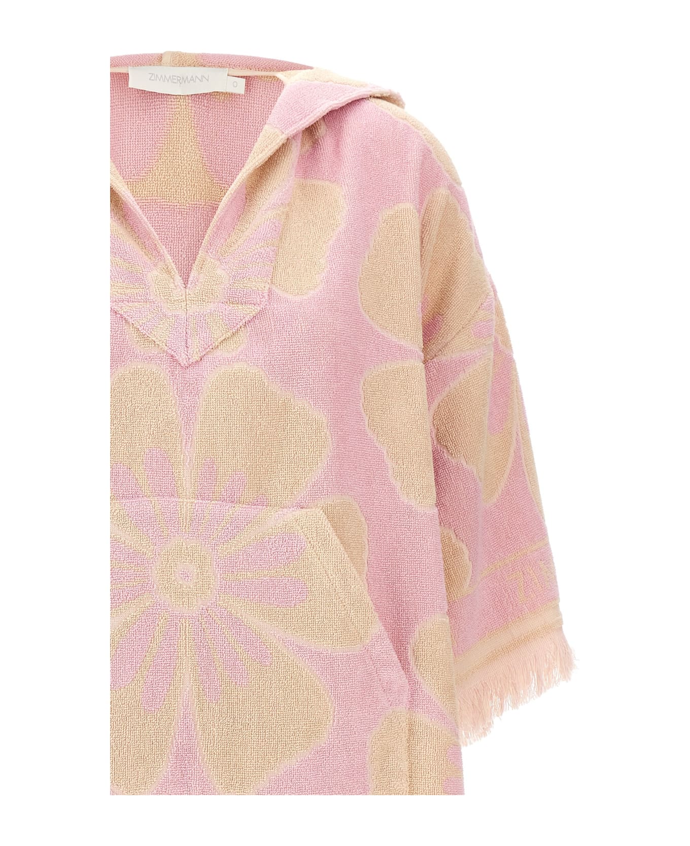 Zimmermann 'pop Hooded Towel Mini' Dress - Pink