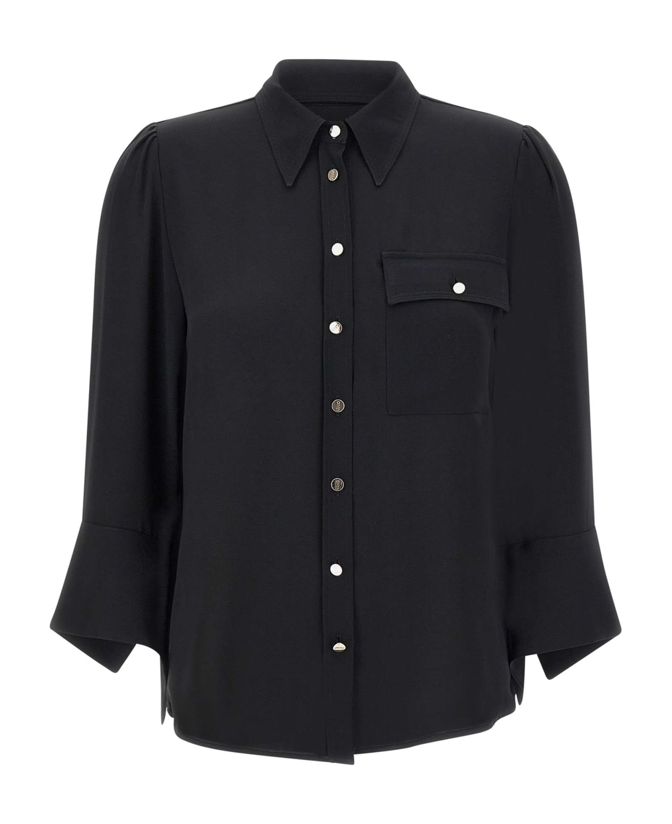 Liu-Jo Crepe Shirt - BLACK