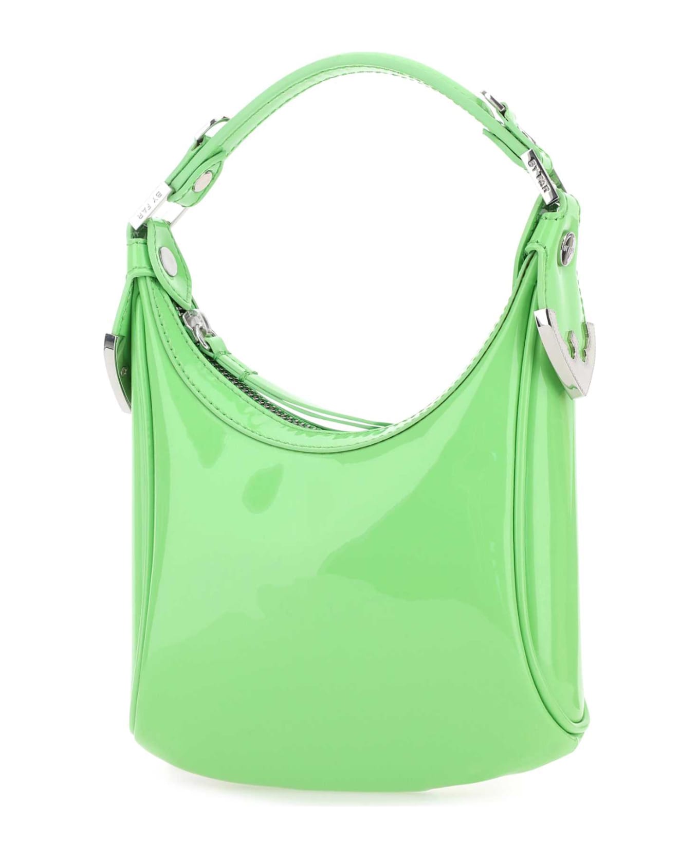 BY FAR Light Green Leather Cosmo Handbag - Green
