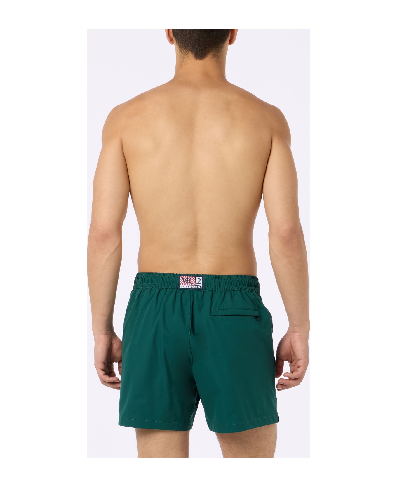 MC2 Saint Barth Man Short-length British Green Swim Shorts Master - GREEN