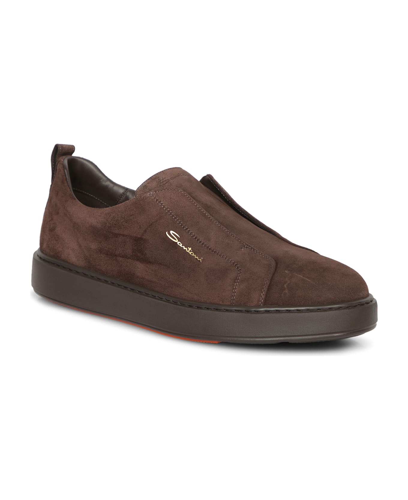 Santoni Victory Suede Tdm Sneakers - Brown