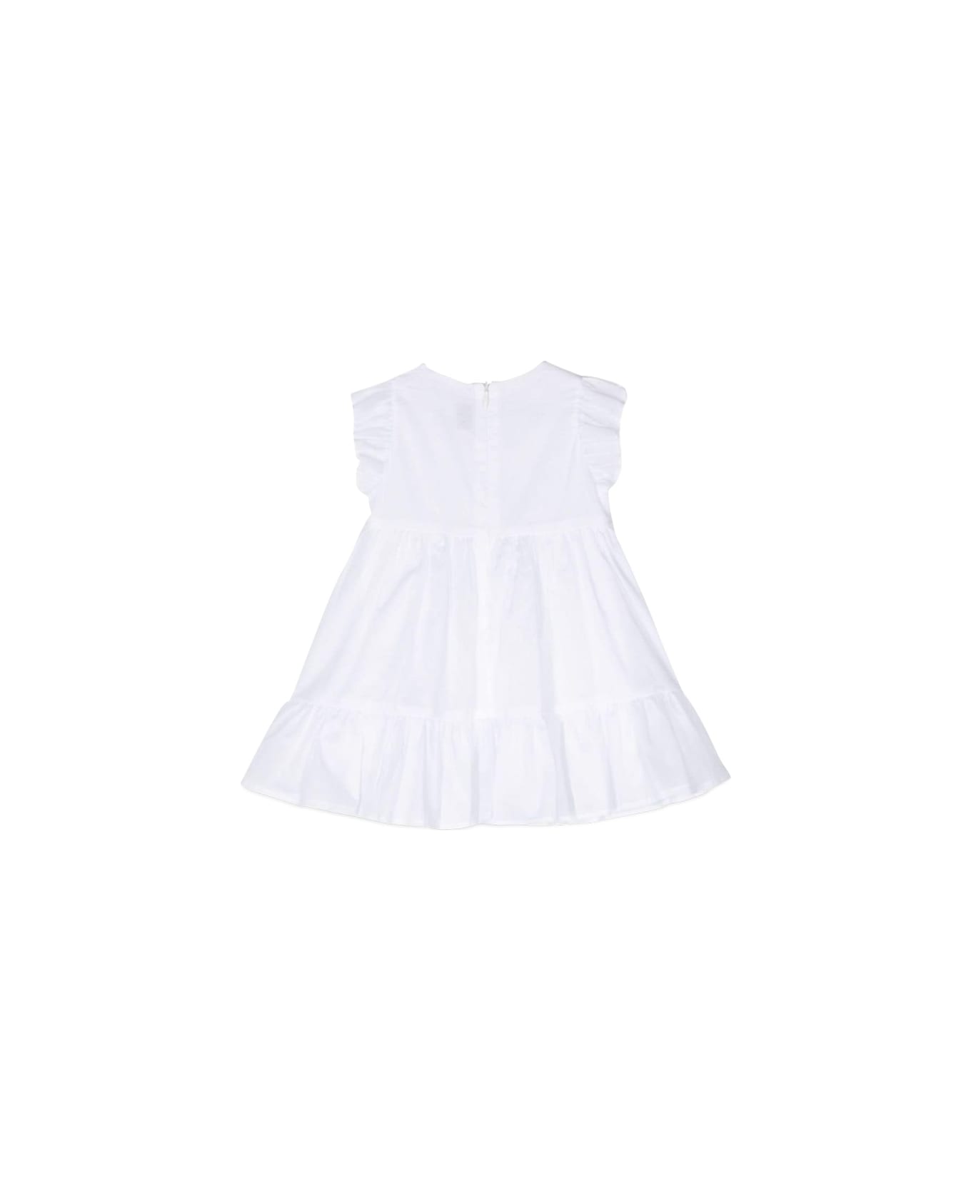 Il Gufo White M/short Dress - WHITE