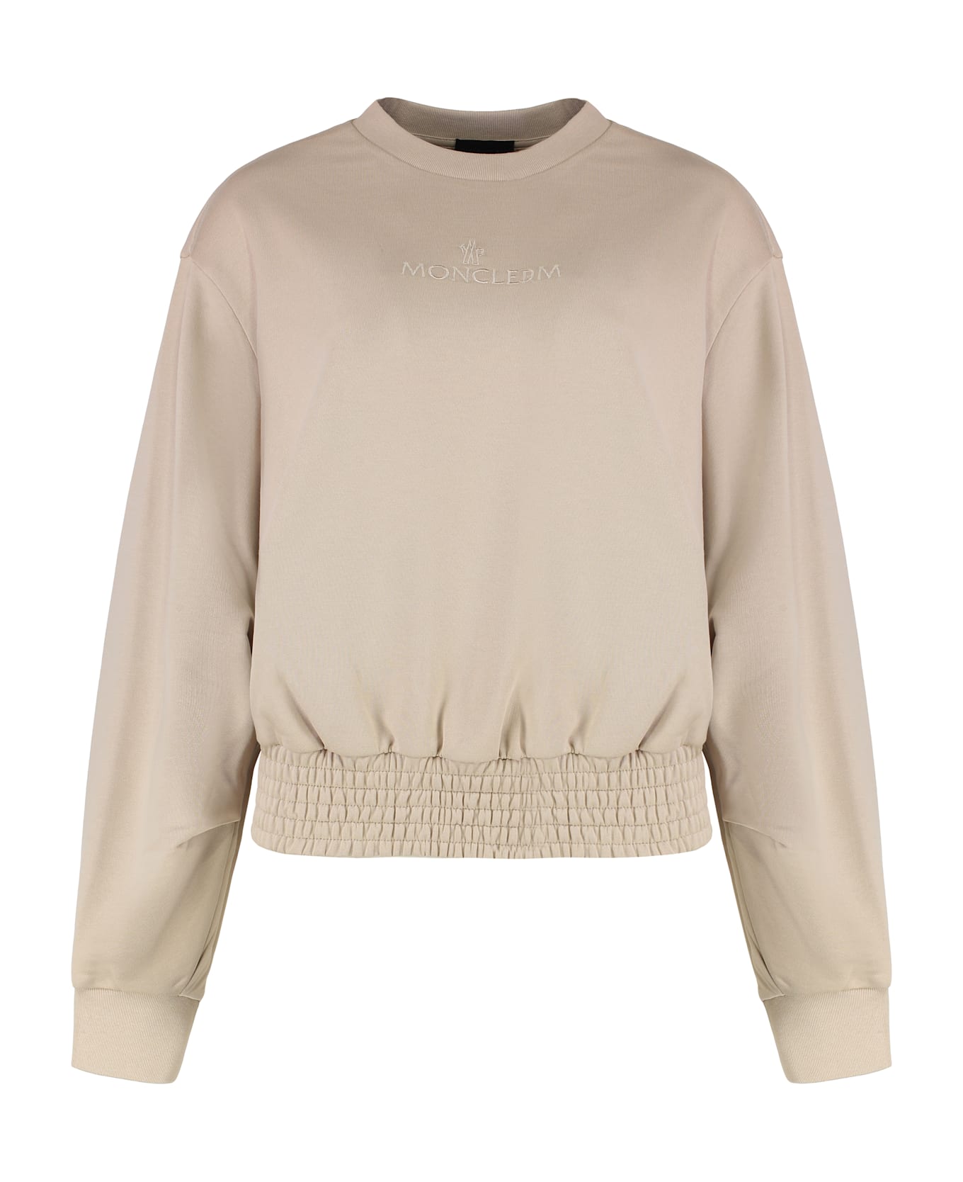 Moncler Cotton Crew-neck Sweatshirt - Beige