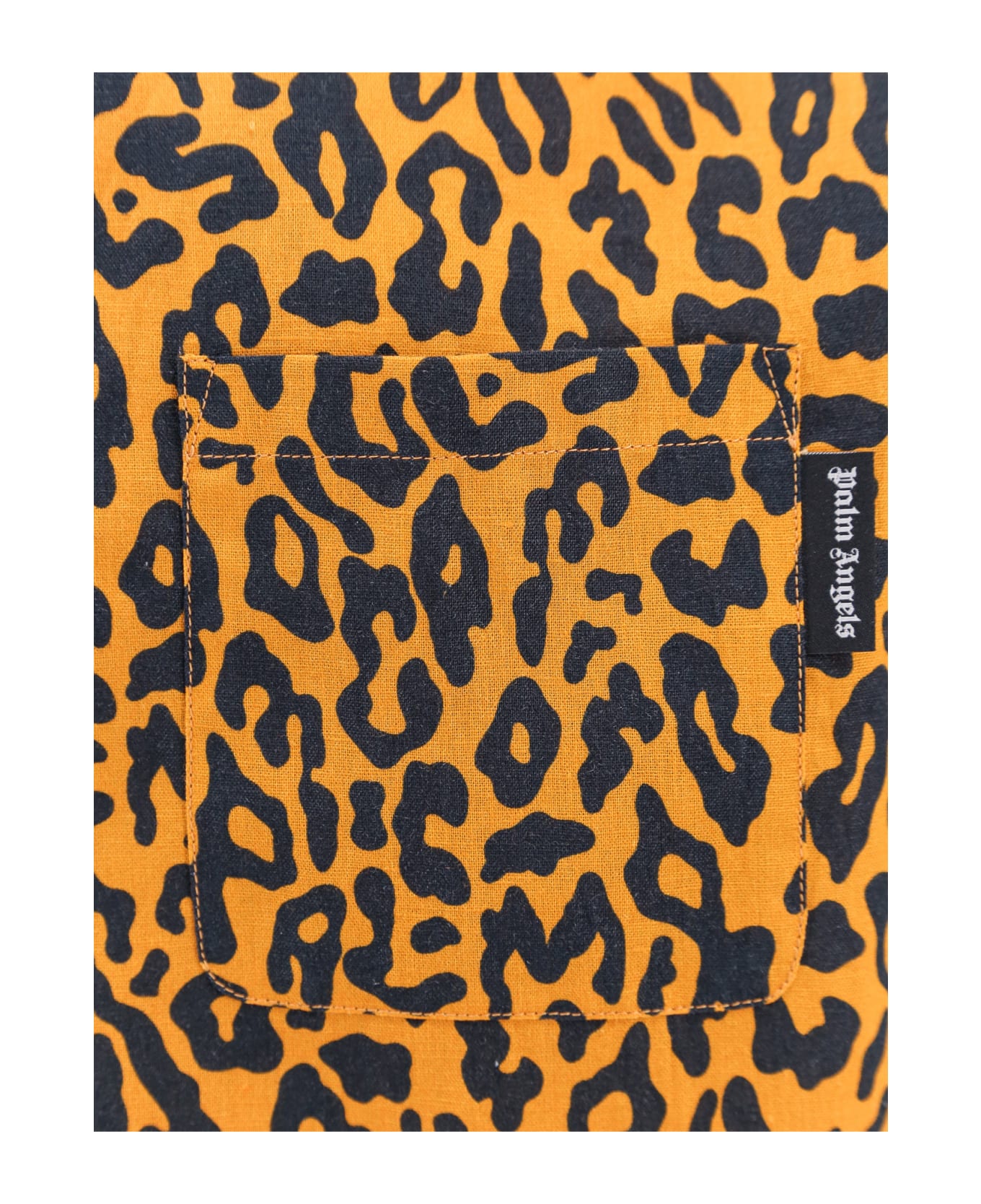 Palm Angels Cheetah Bowling Shirt - Orange
