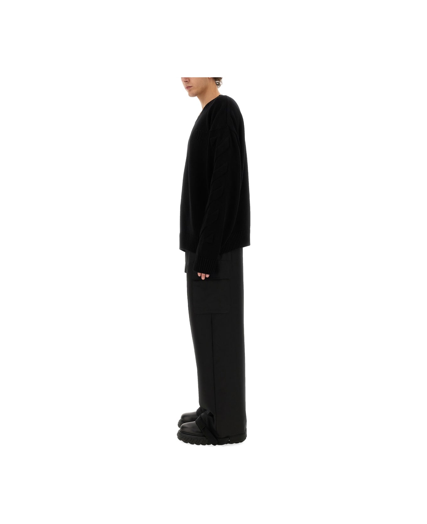 Off-White Oversize Shirt - BLACK