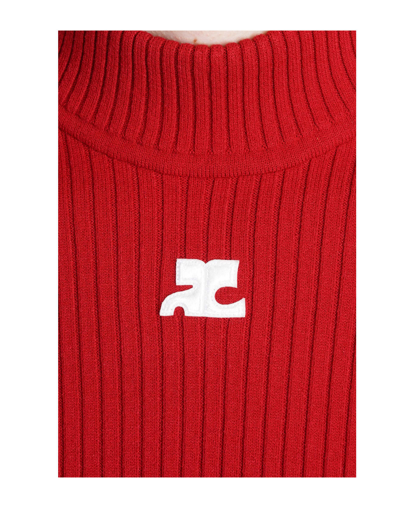Courrèges Knitwear In Red Viscose - red