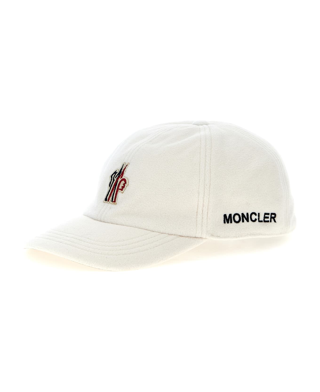 Moncler Grenoble Logo Patch Cap - White